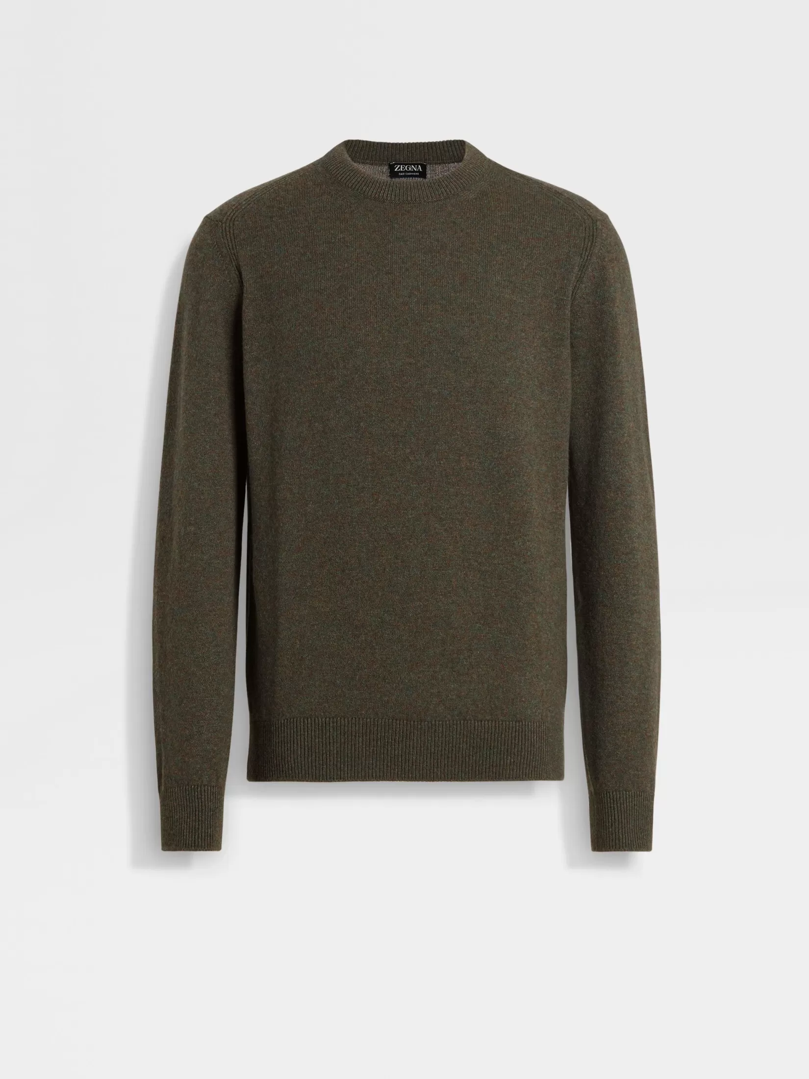 ZEGNA Travel In Style | Sweaters<Army Green Multimélange Oasi Cashmere Crewneck ArmyGreenMultimélange