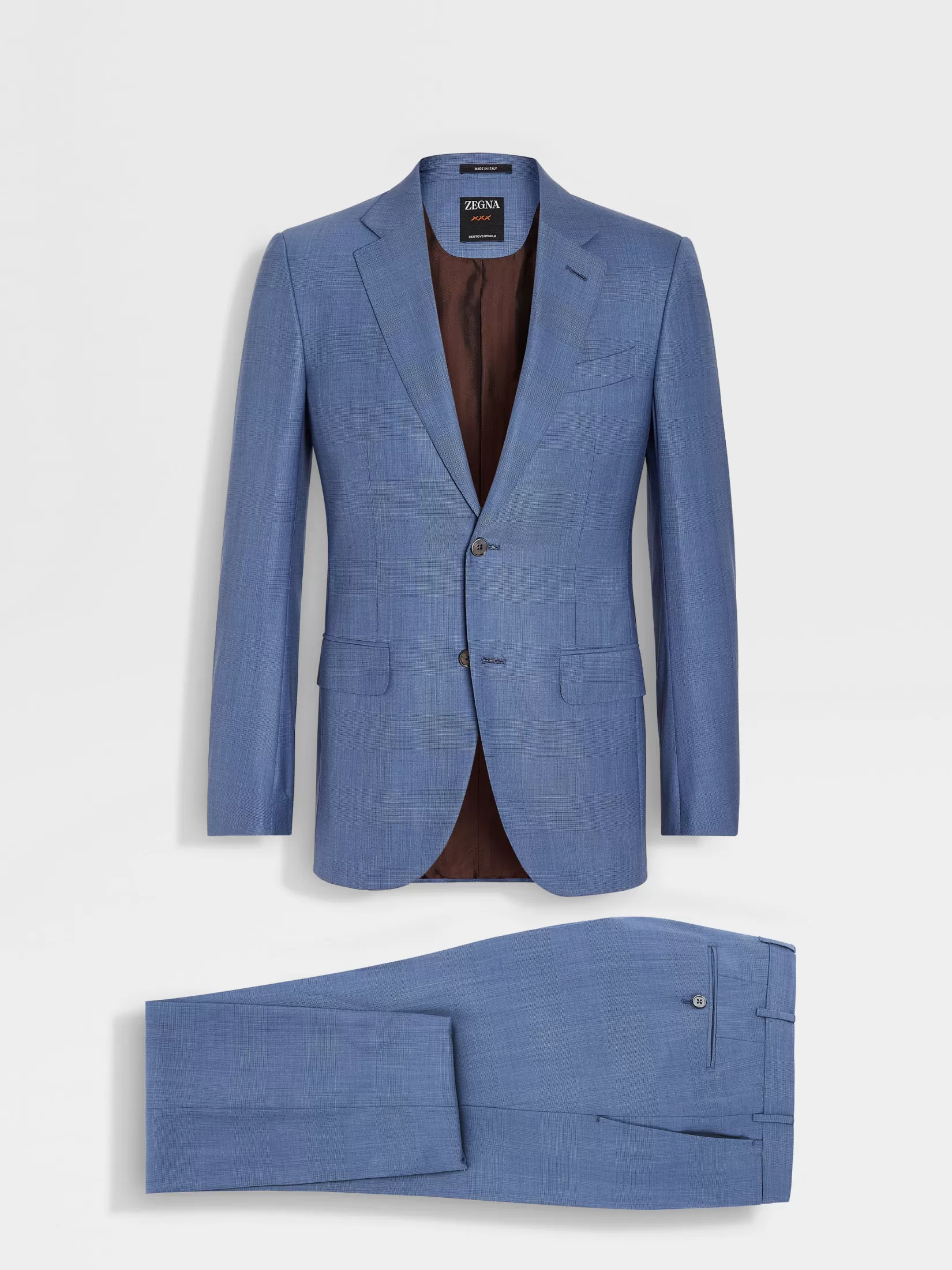 ZEGNA Suits<Avio Blue Centoventimila Wool Suit AvioBlue