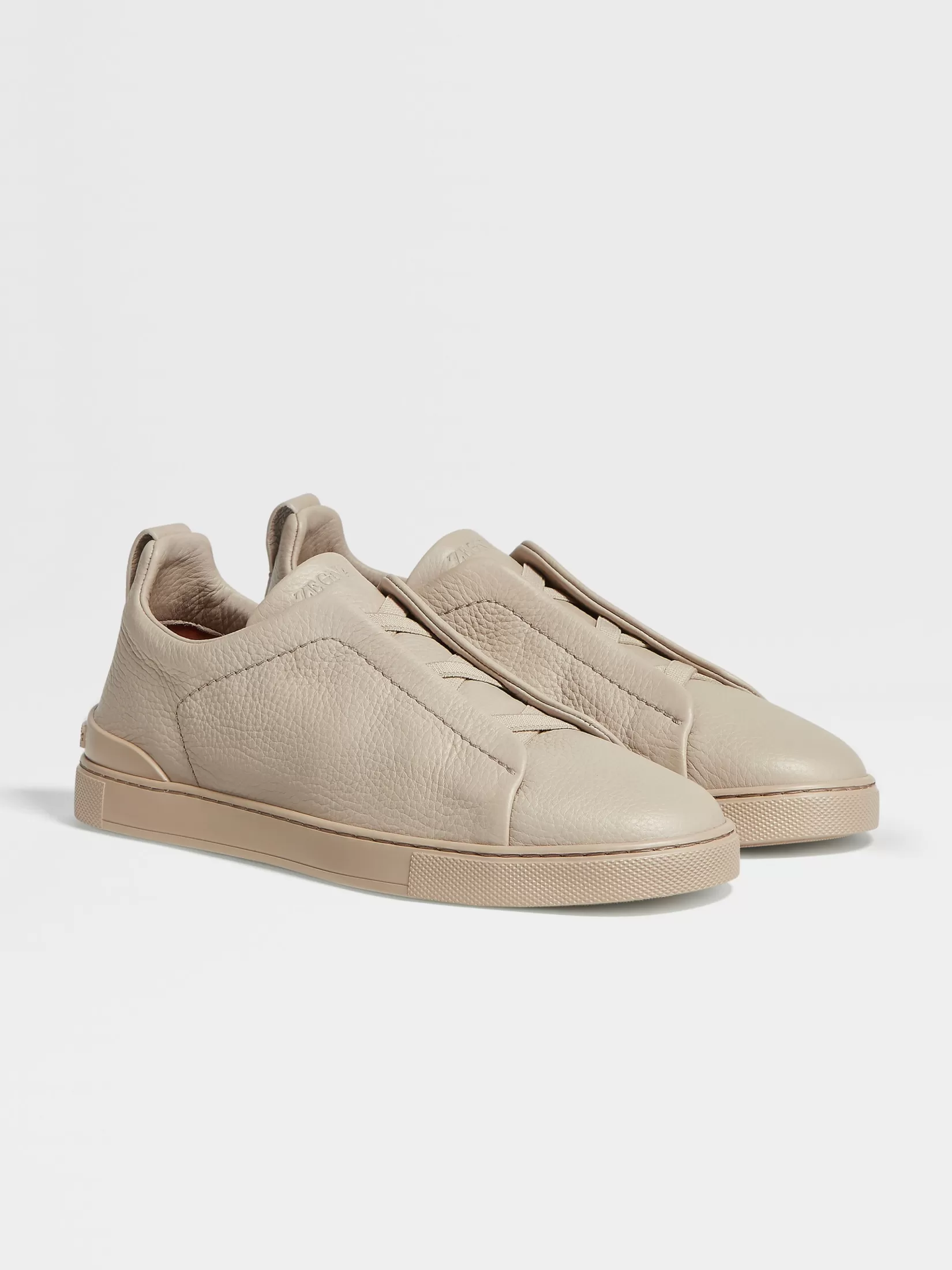 ZEGNA Travel In Style | Sneakers<Deerskin Triple Stitch™ Sneakers Beige