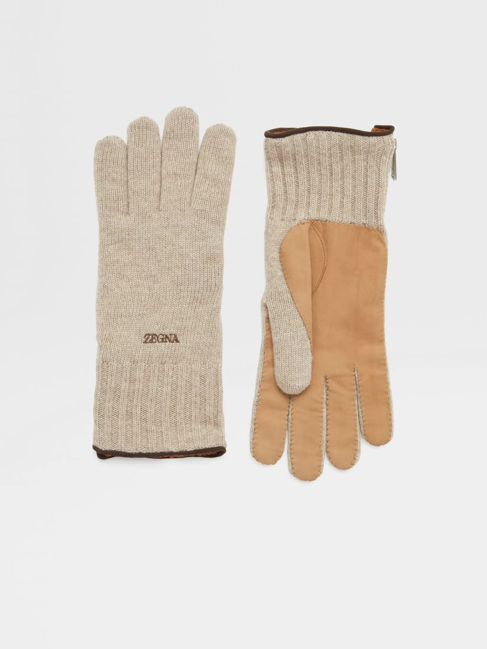 ZEGNA Travel In Style | Soft Accessories<Oasi Cashmere Gloves Beige