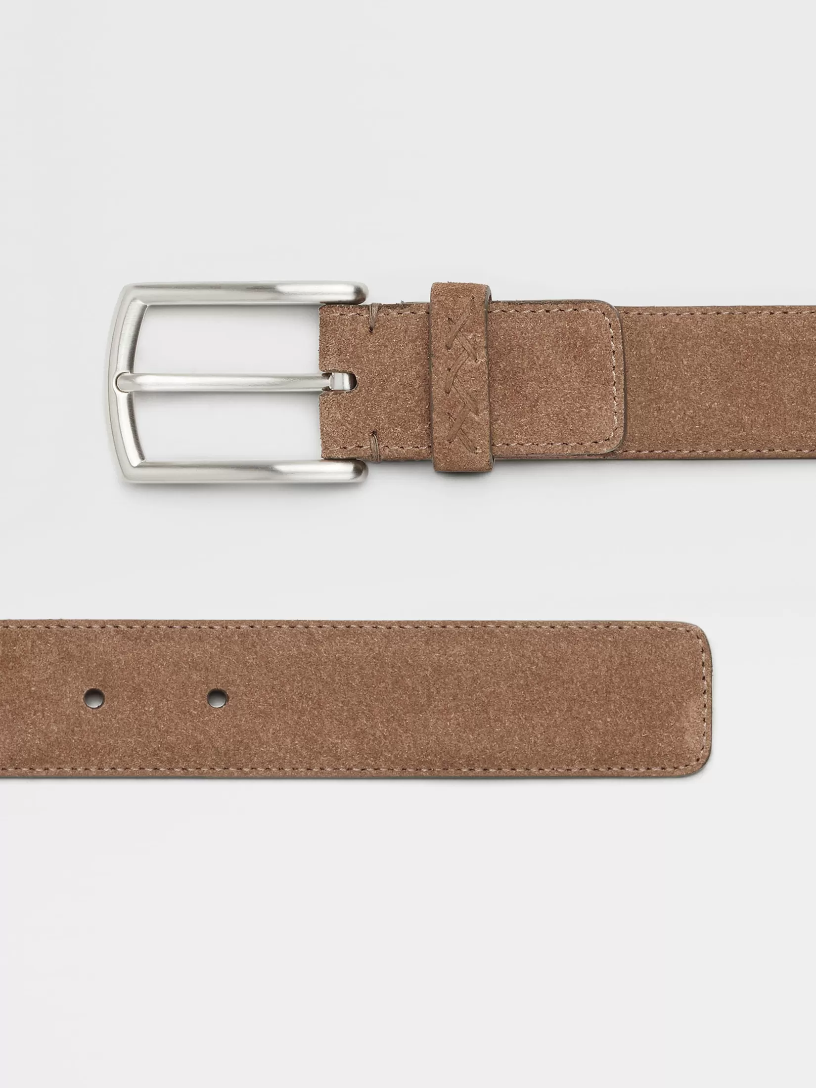 ZEGNA Belts<Suede Belt Beige