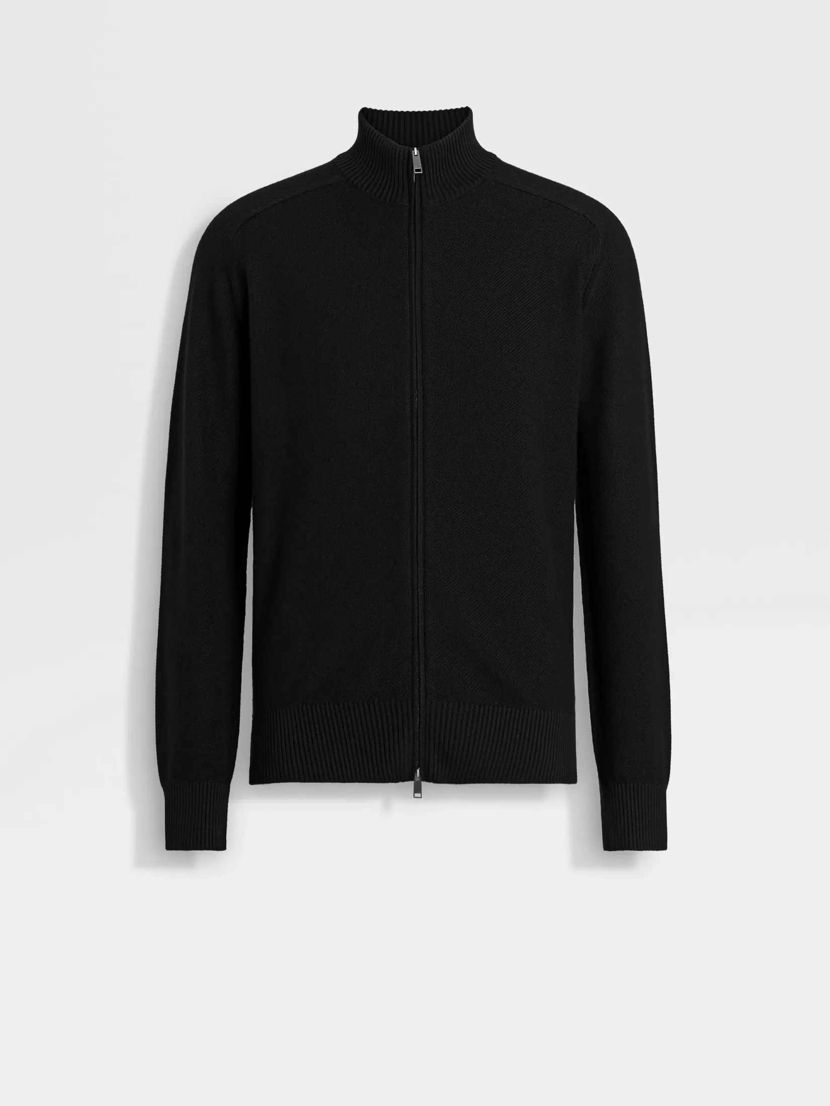 ZEGNA Sweaters<Cashseta Full Zip Cardigan Black