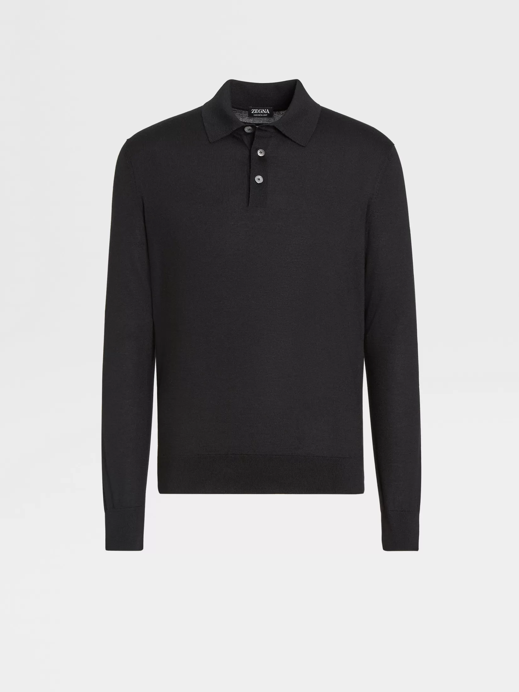 ZEGNA Polo Shirts | Sweaters<Cashseta Polo Shirt Black