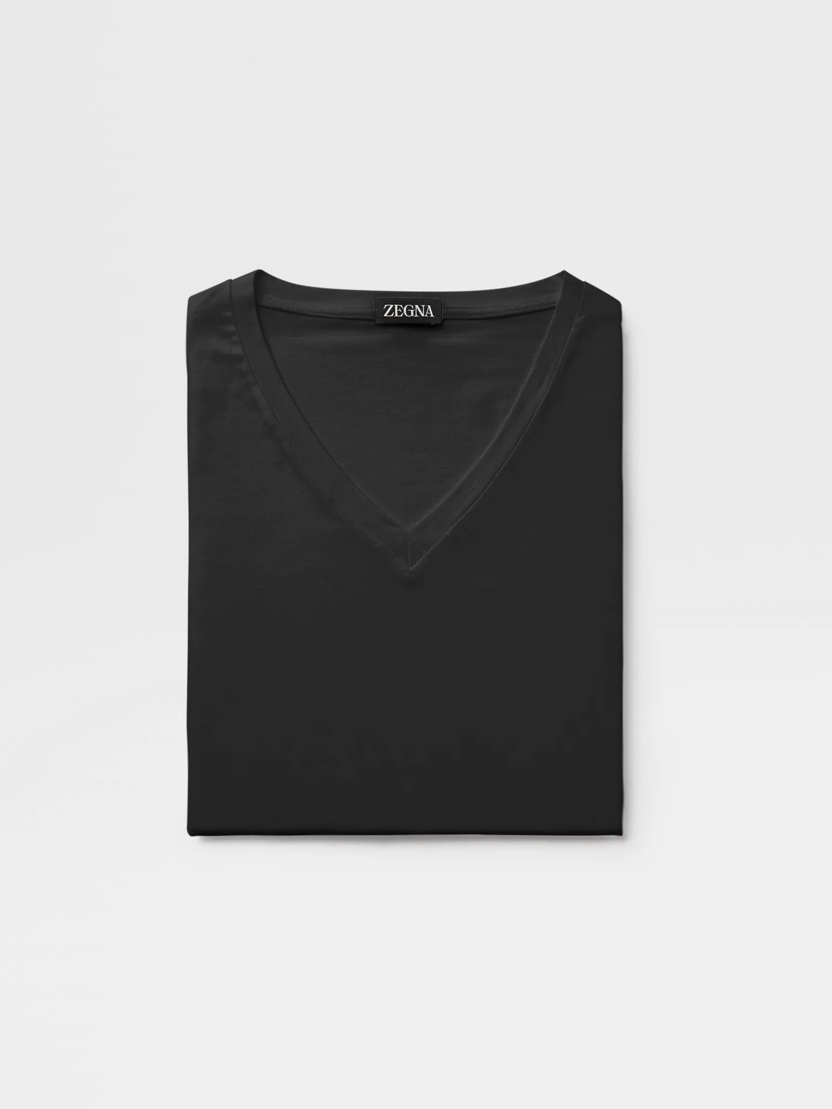 ZEGNA Underwear And Socks | Underwear And Socks<Cotton V-Neck T-Shirt Black