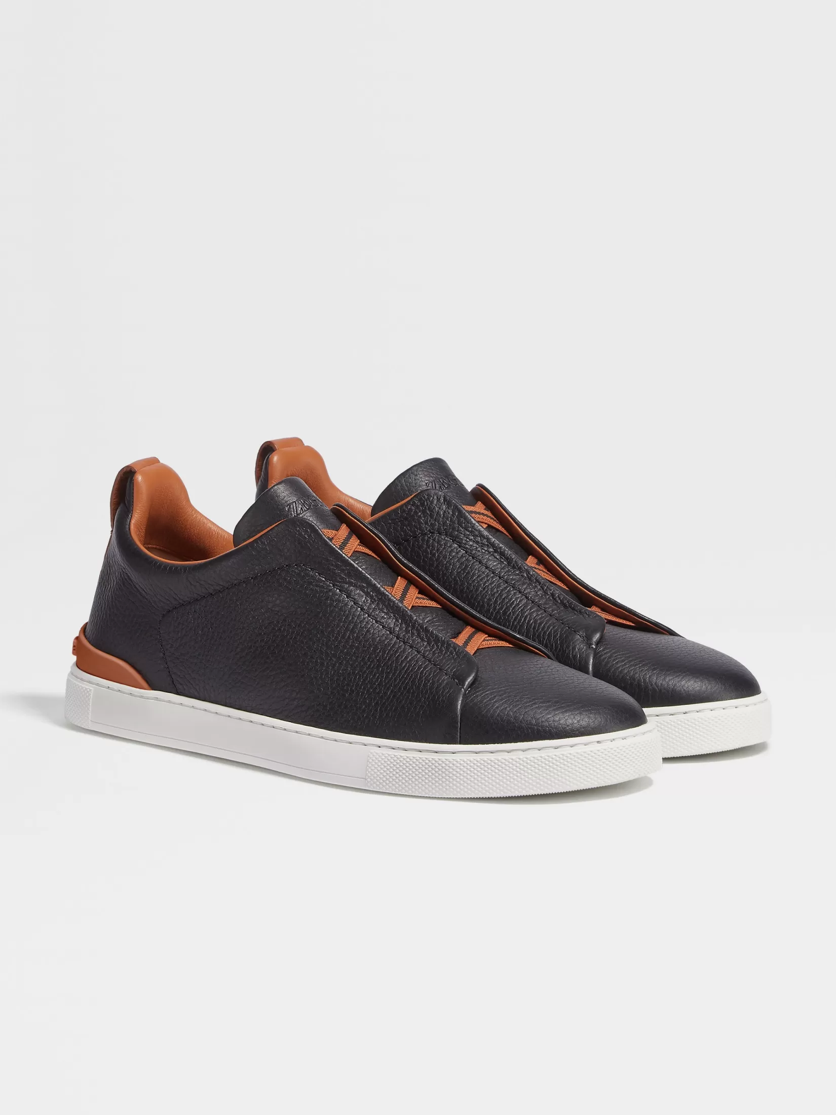 ZEGNA Sneakers<Deerskin Triple Stitch™ Sneakers Black