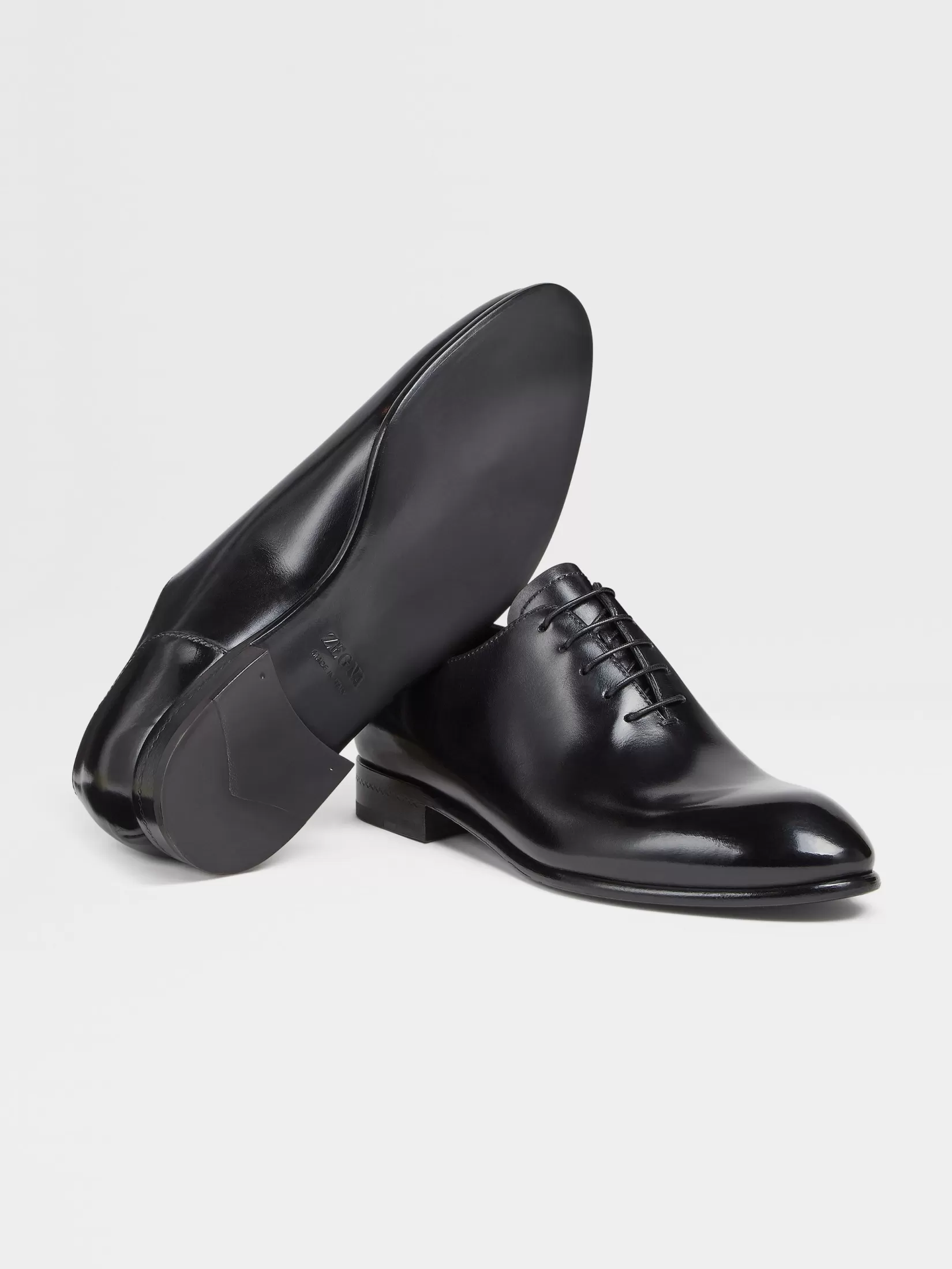 ZEGNA Lace Ups<Hand-Buffed Leather Vienna Evening Wholecut Oxford Black