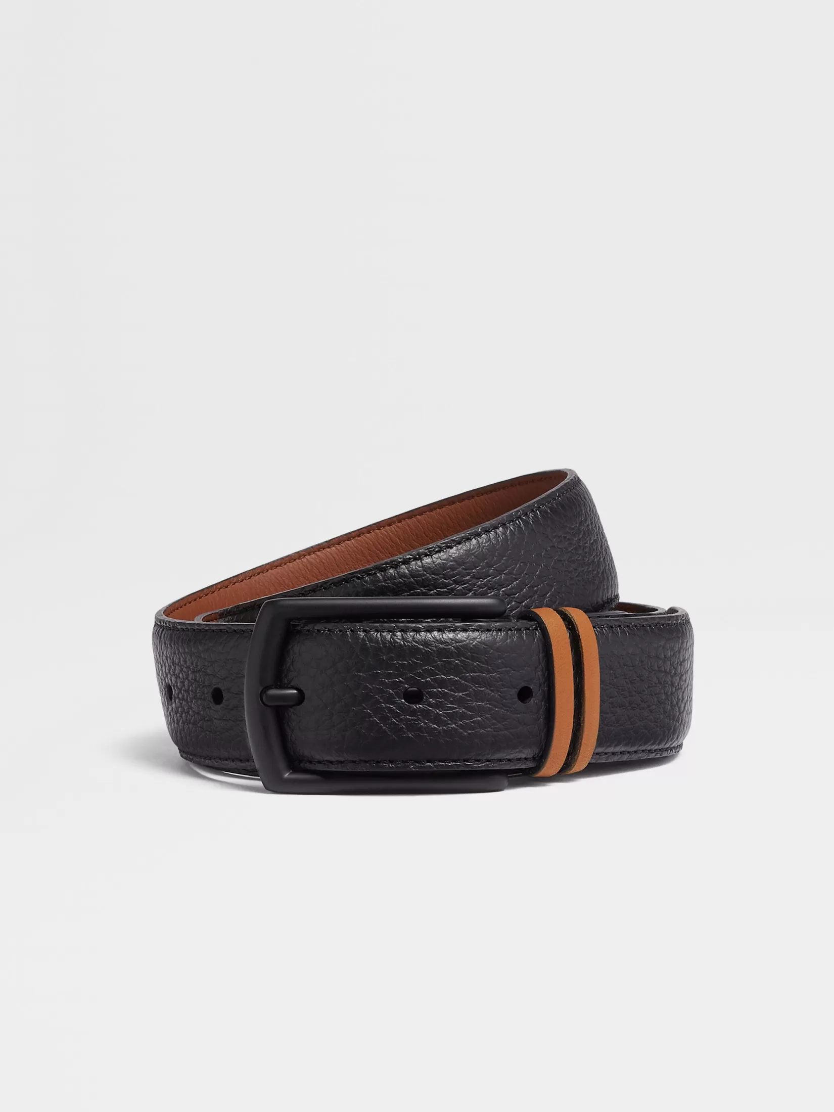 ZEGNA Belts<Leather Belt Black