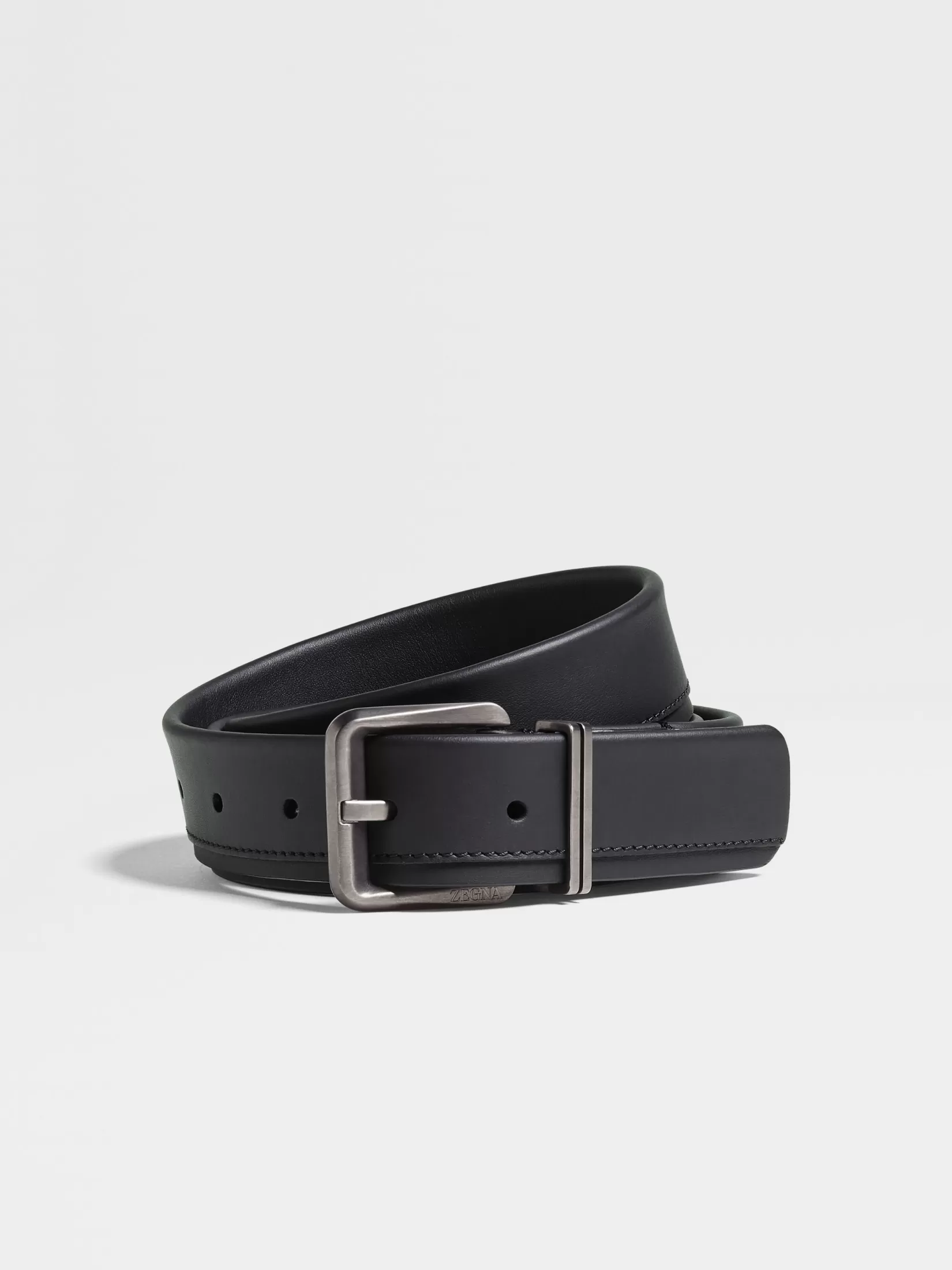 ZEGNA Belts<Leather Belt Black