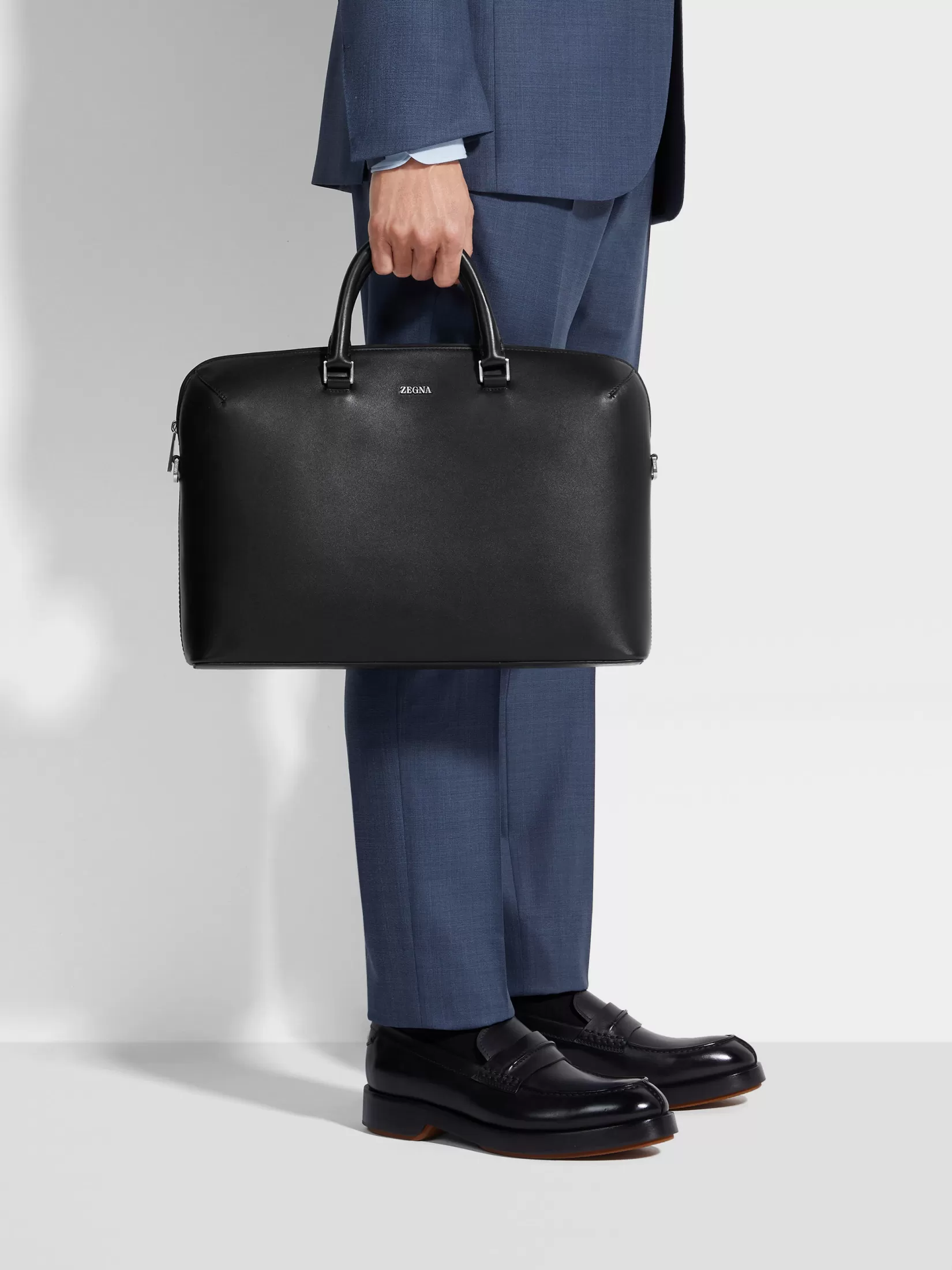 ZEGNA Bags And Wallets<Leather Business Bag Black