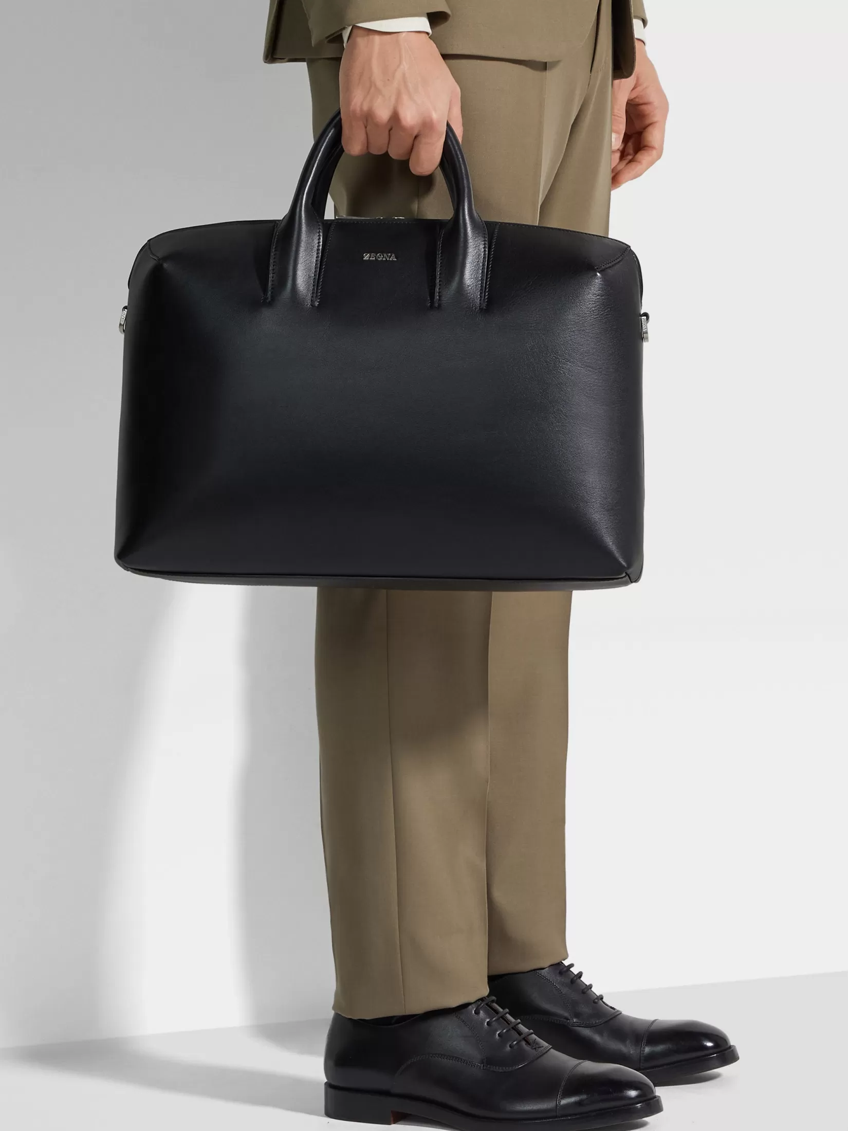 ZEGNA Bags And Wallets<Leather Business Bag Black