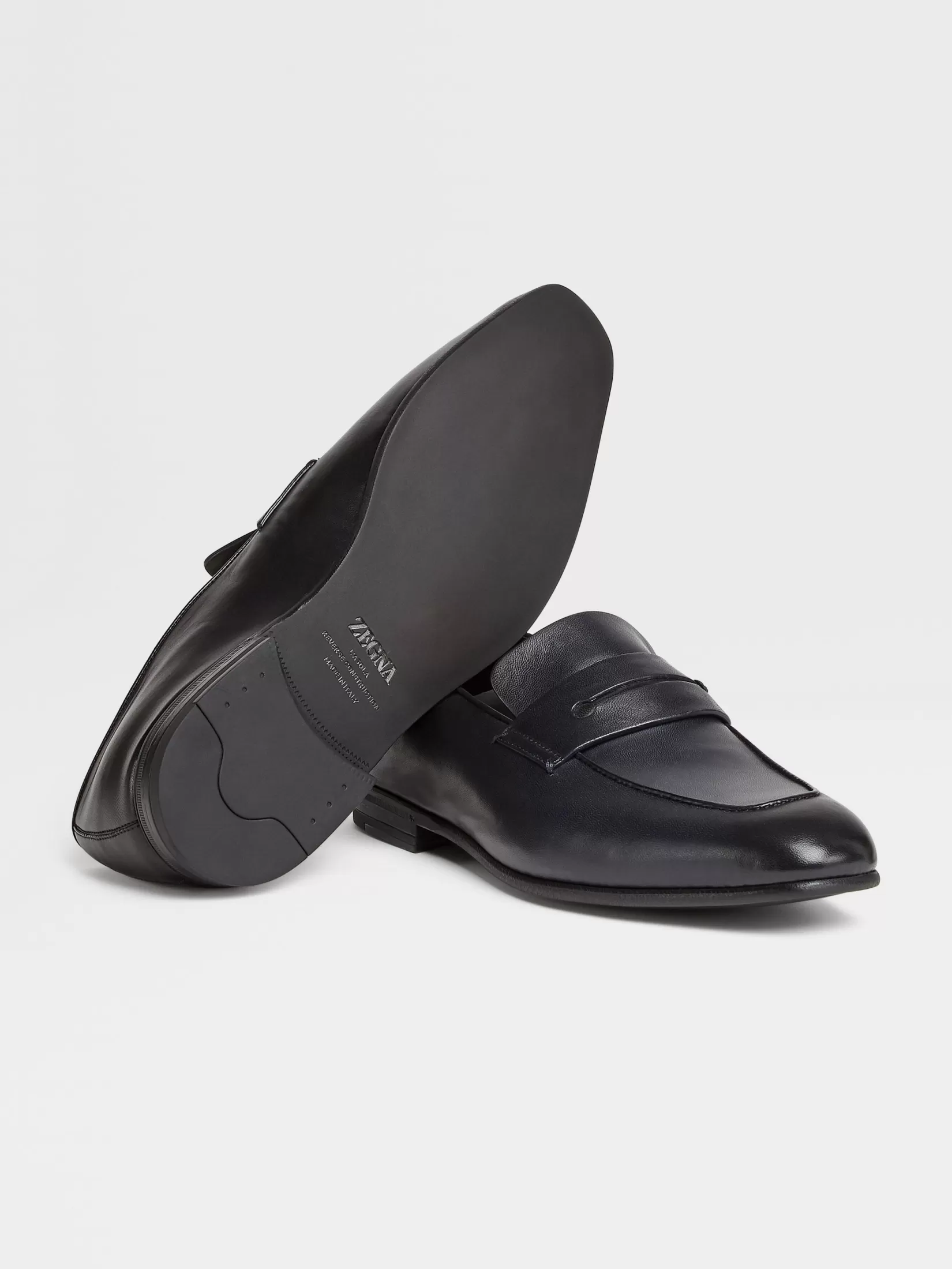 ZEGNA Loafers<Leather L'Asola Loafers Black