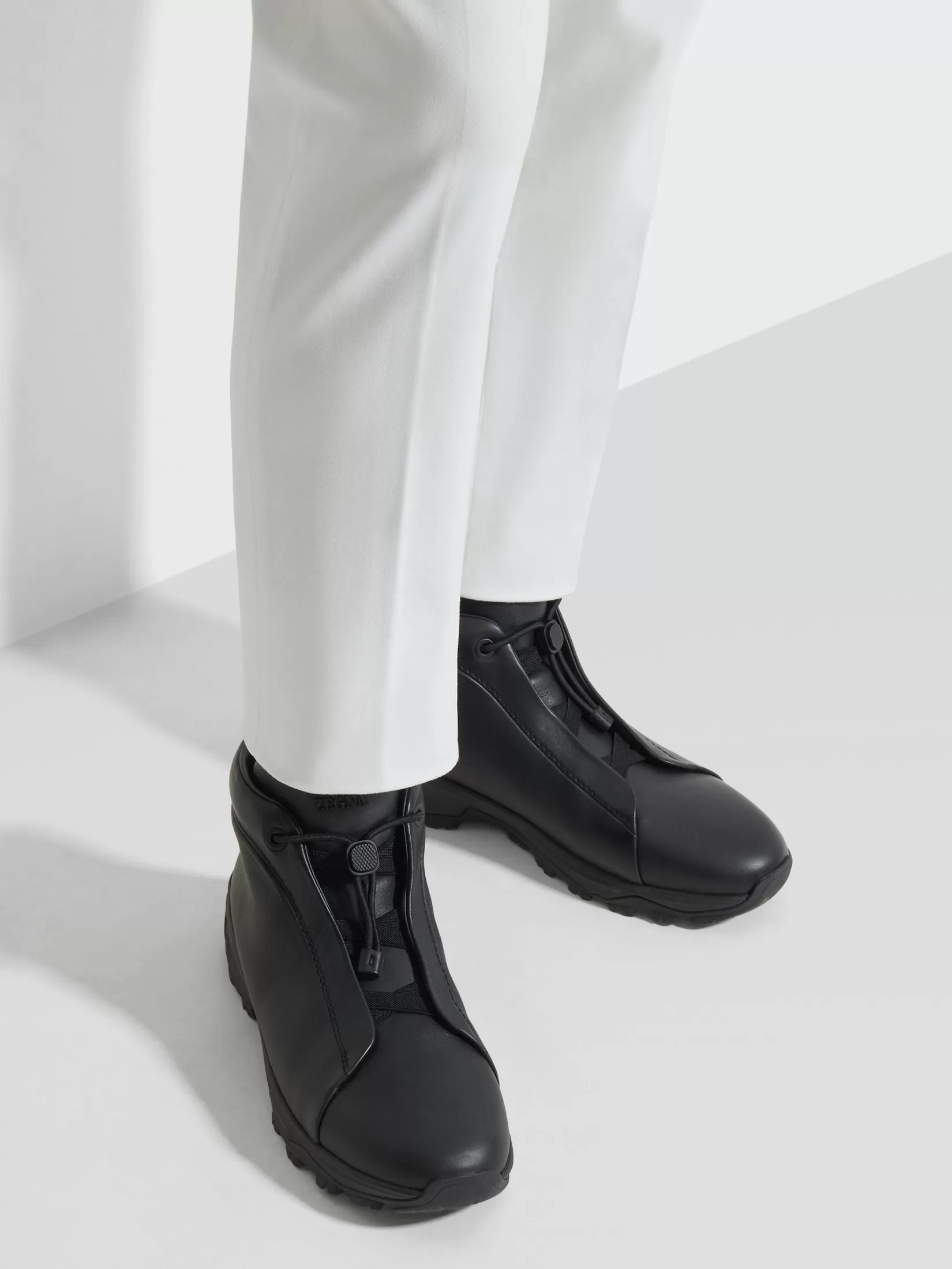 ZEGNA Travel In Style | Boots<Leather Triple Stitch™ Vetta Sneakers Black