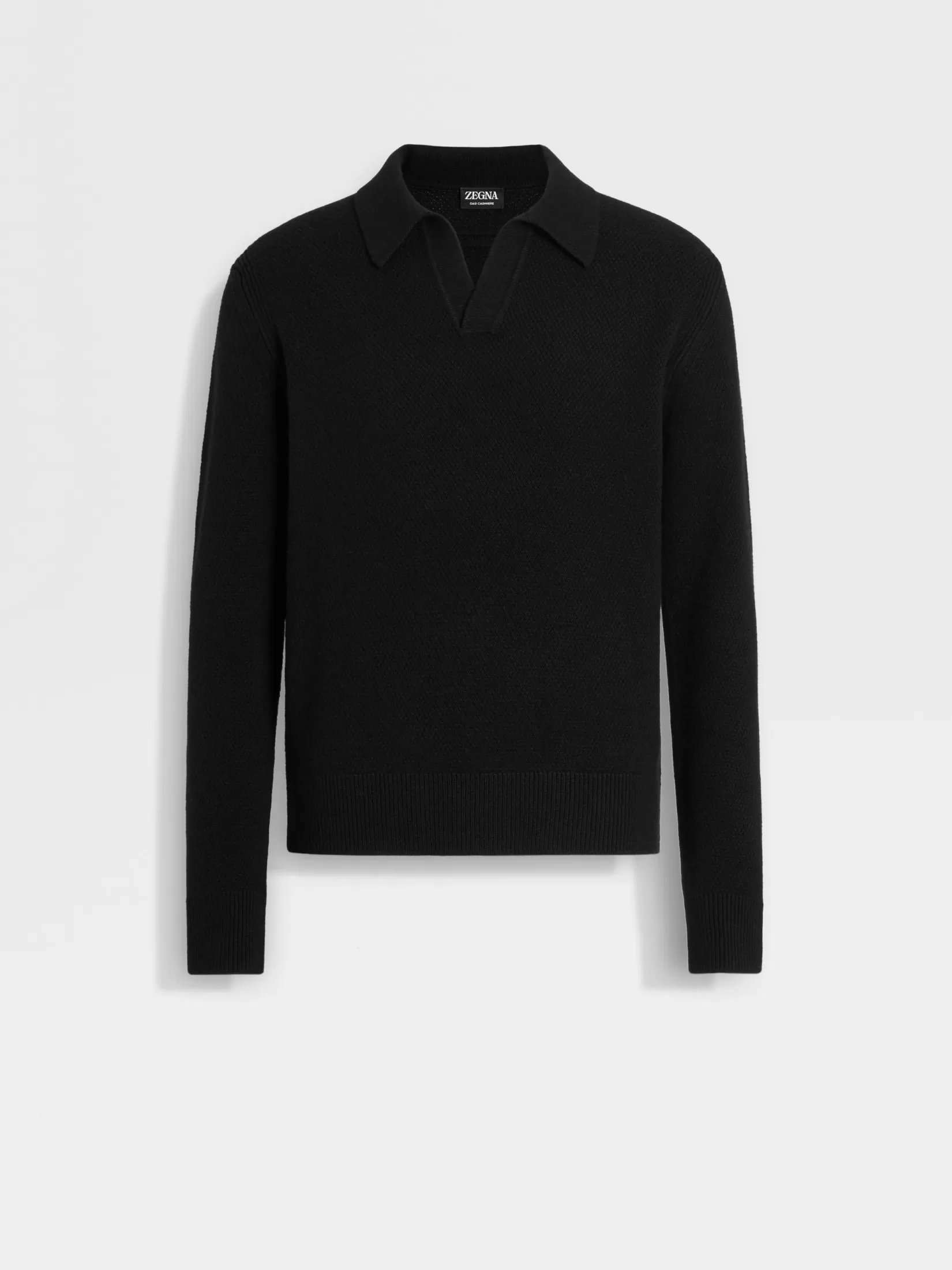 ZEGNA Polo Shirts | Sweaters<Oasi Cashmere Polo Shirt Black