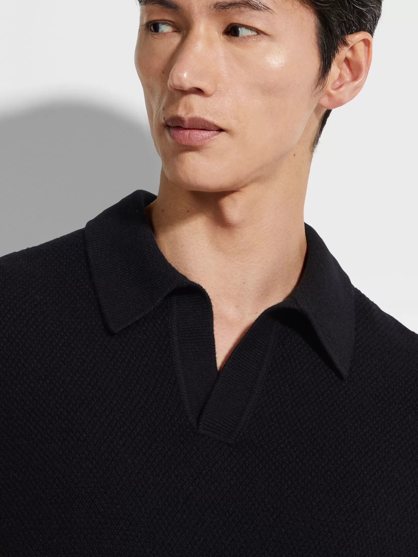 ZEGNA Polo Shirts | Sweaters<Oasi Cashmere Polo Shirt Black