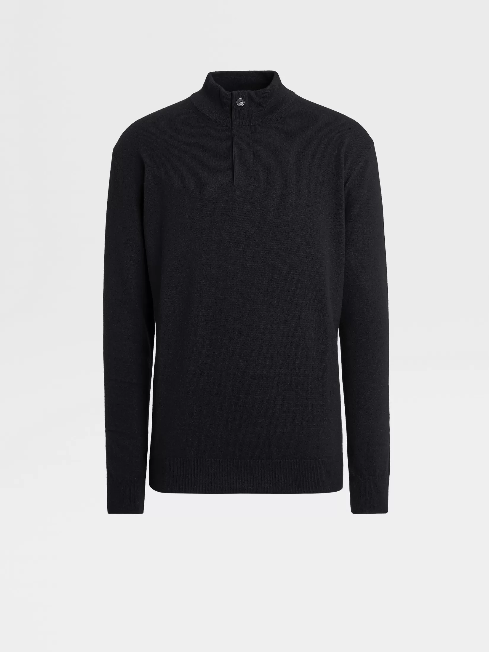 ZEGNA Sweaters<Oasi Cashmere Zip Mock Neck Sweater Black