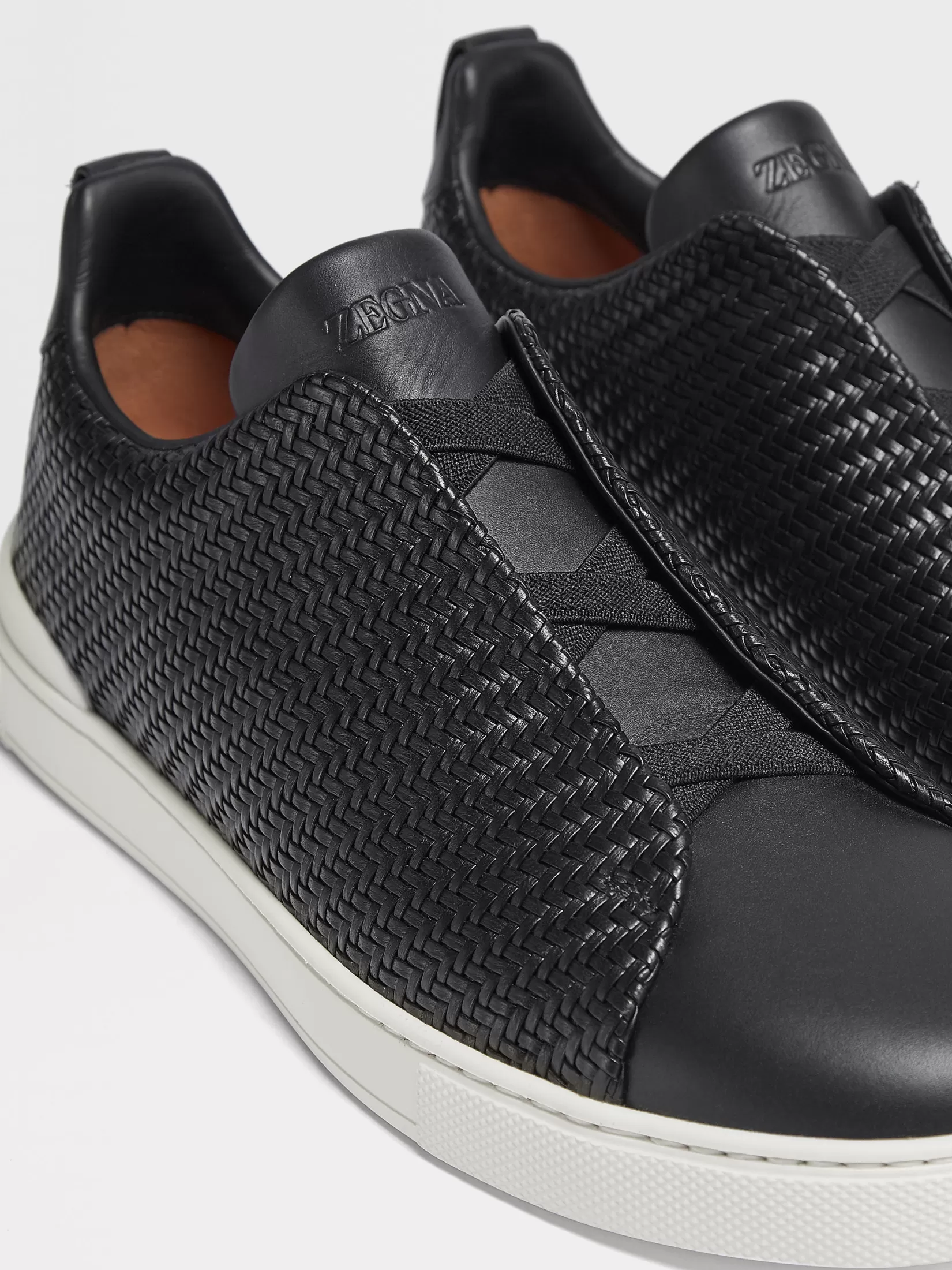 ZEGNA Sneakers<PELLETESSUTA™ Leather Triple Stitch™ Sneakers Black