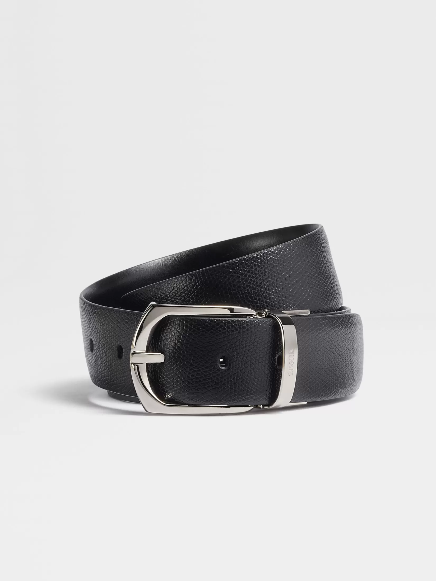 ZEGNA Belts<Reversible Leather Belt Black