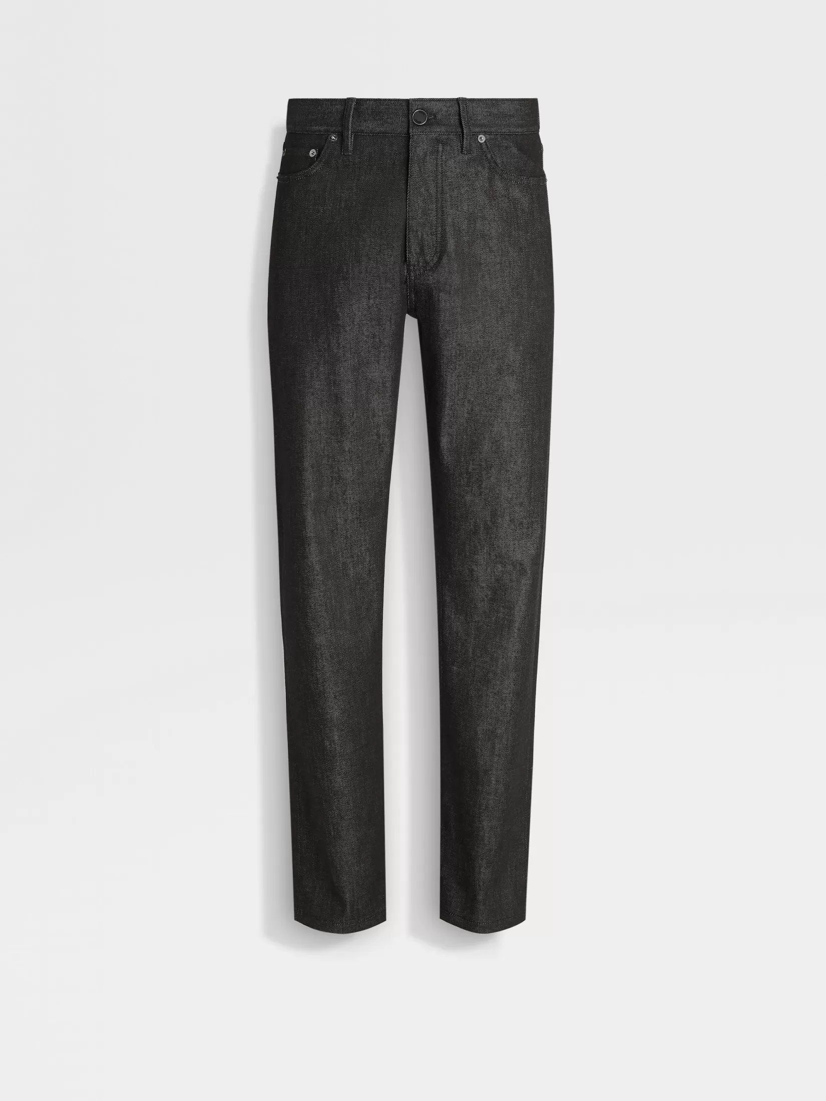 ZEGNA Jeans<Stretch Cotton and Cashmere Roccia Jeans Black