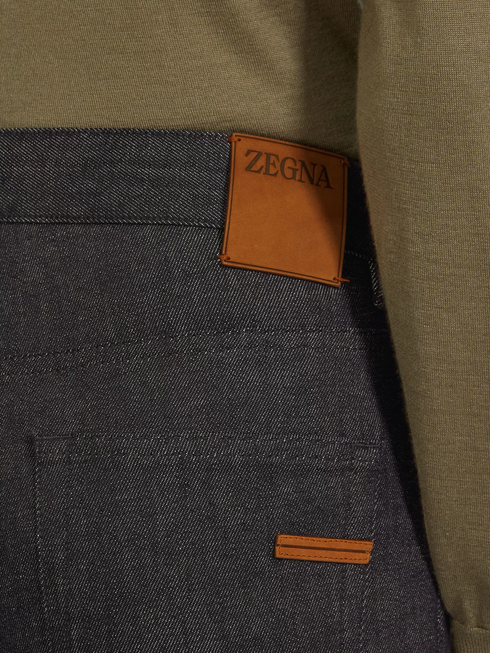 ZEGNA Jeans<Stretch Cotton and Cashmere Roccia Jeans Black