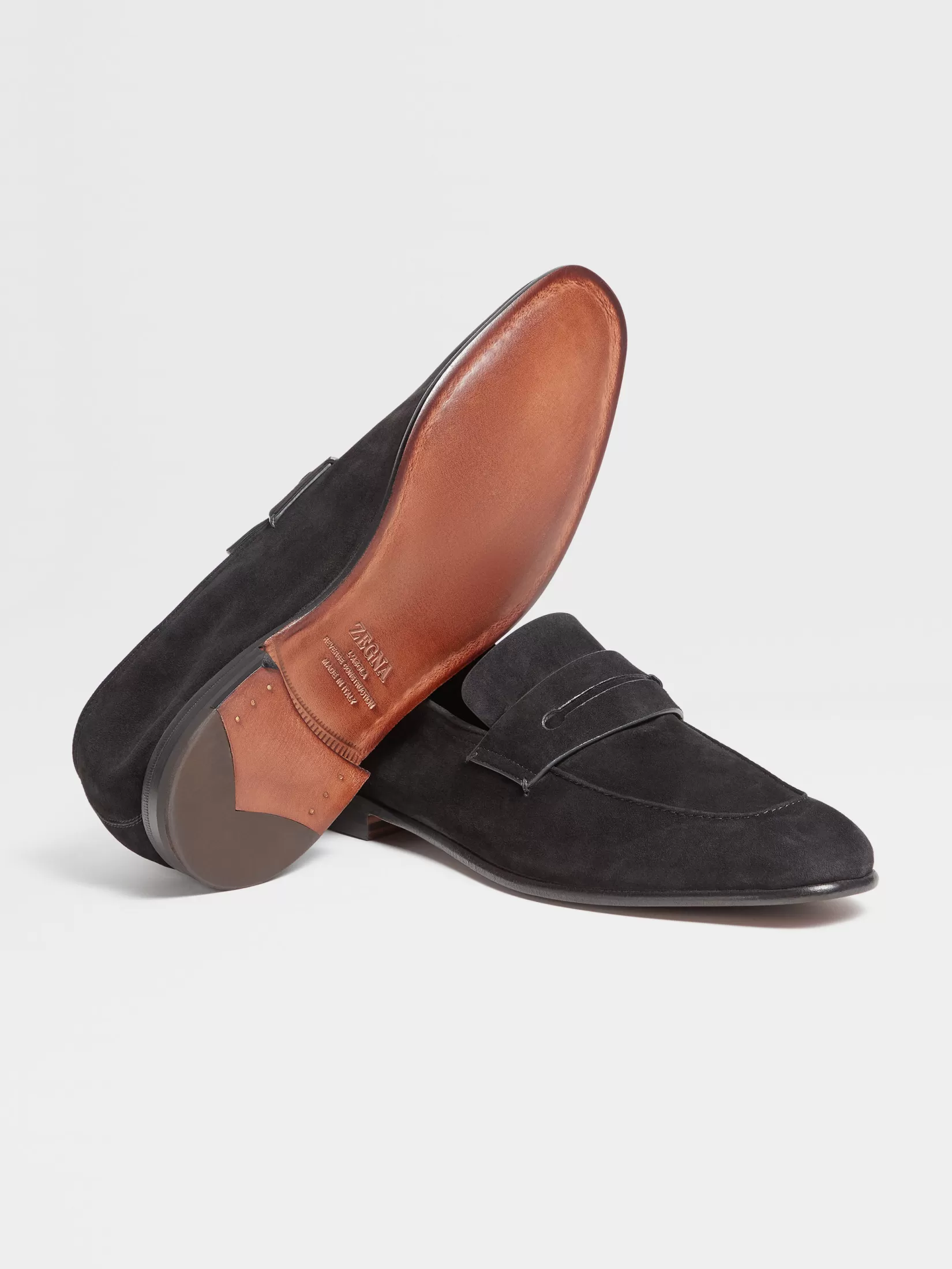 ZEGNA Loafers<Suede L'Asola Loafers Black