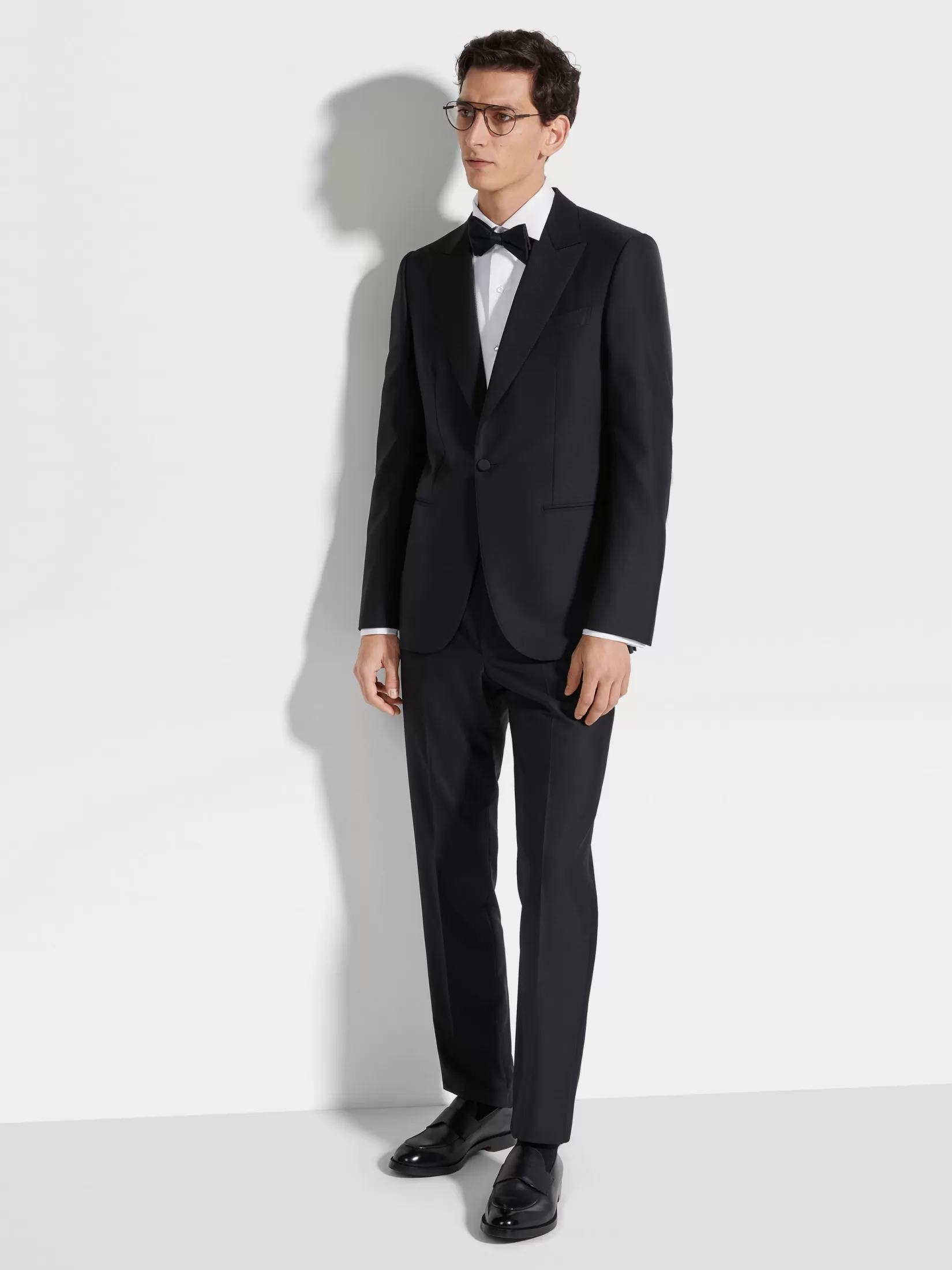 ZEGNA Suits<Trofeo™ 600 Wool and Silk Tuxedo Black