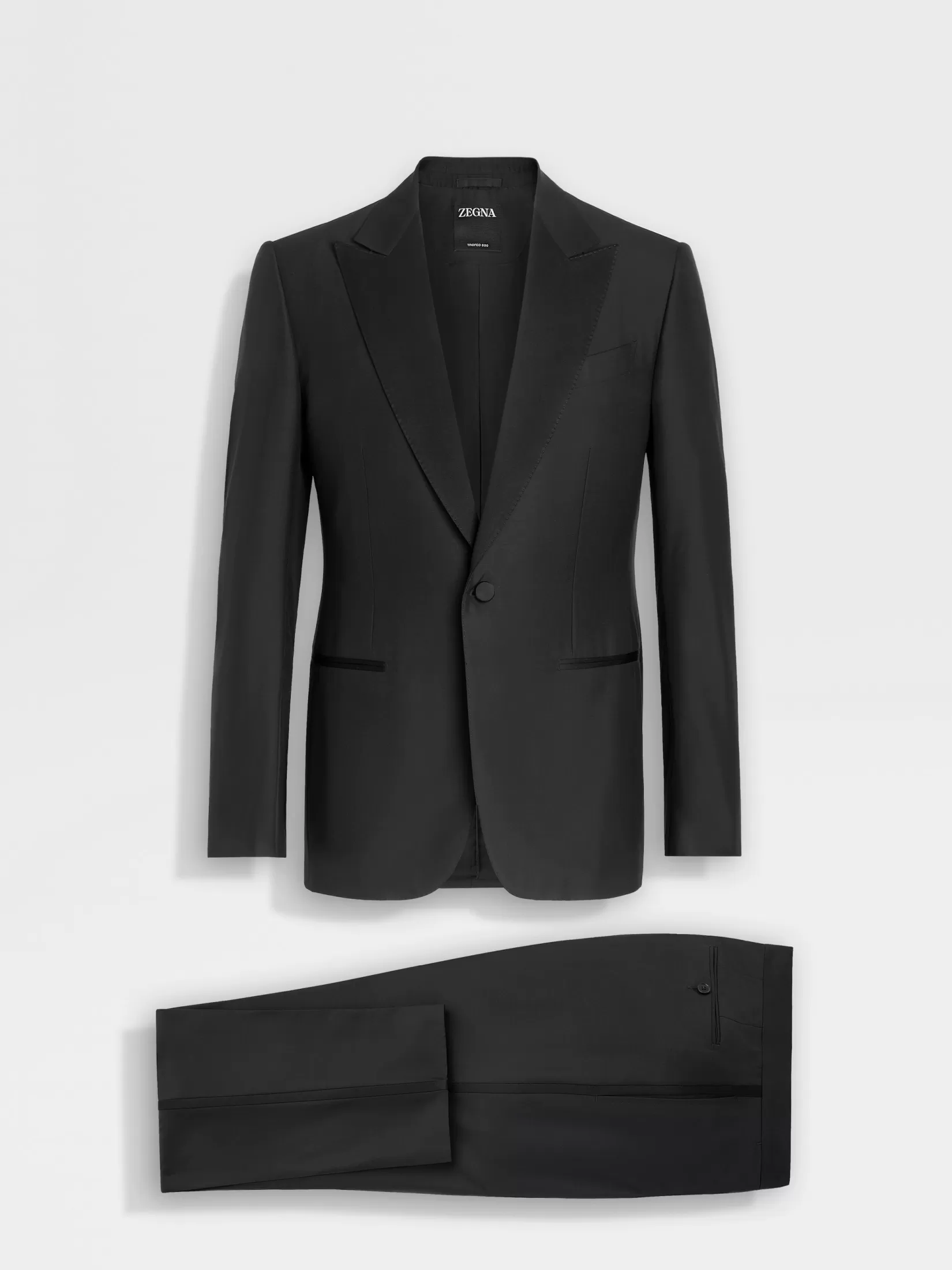 ZEGNA Suits<Trofeo™ 600 Wool and Silk Tuxedo Black