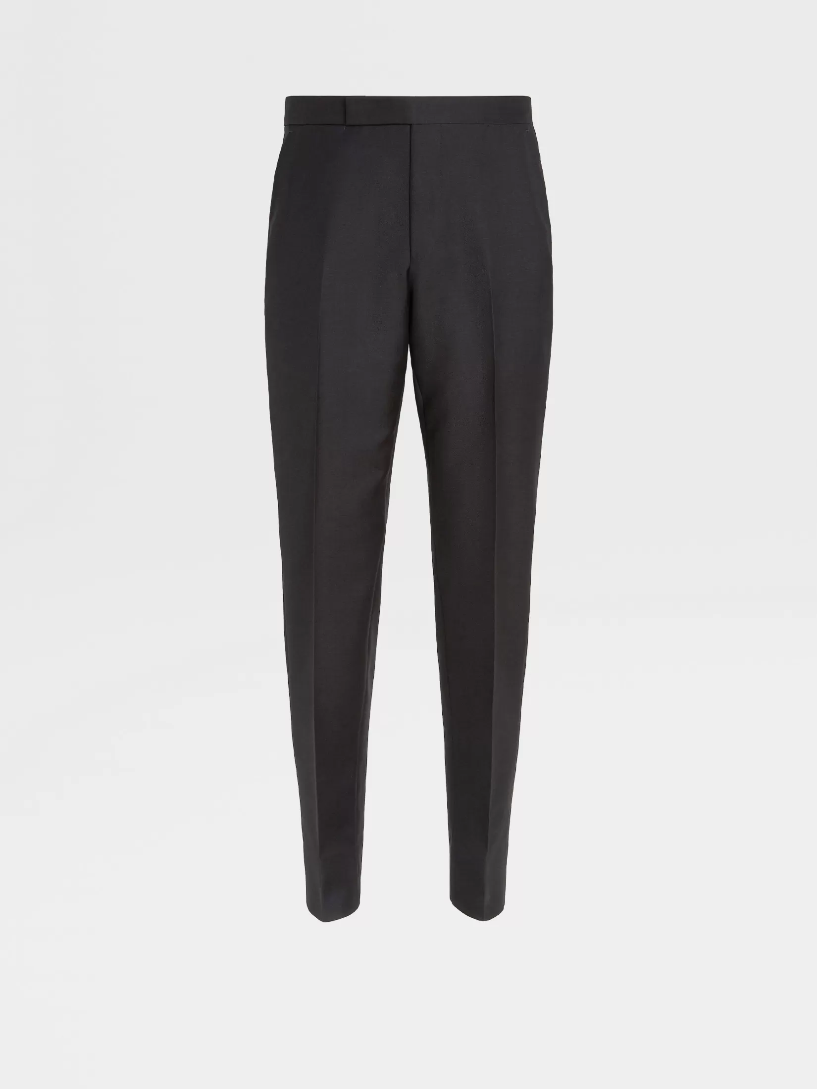 ZEGNA Pants<Wool and Mohair Evening Pants Black