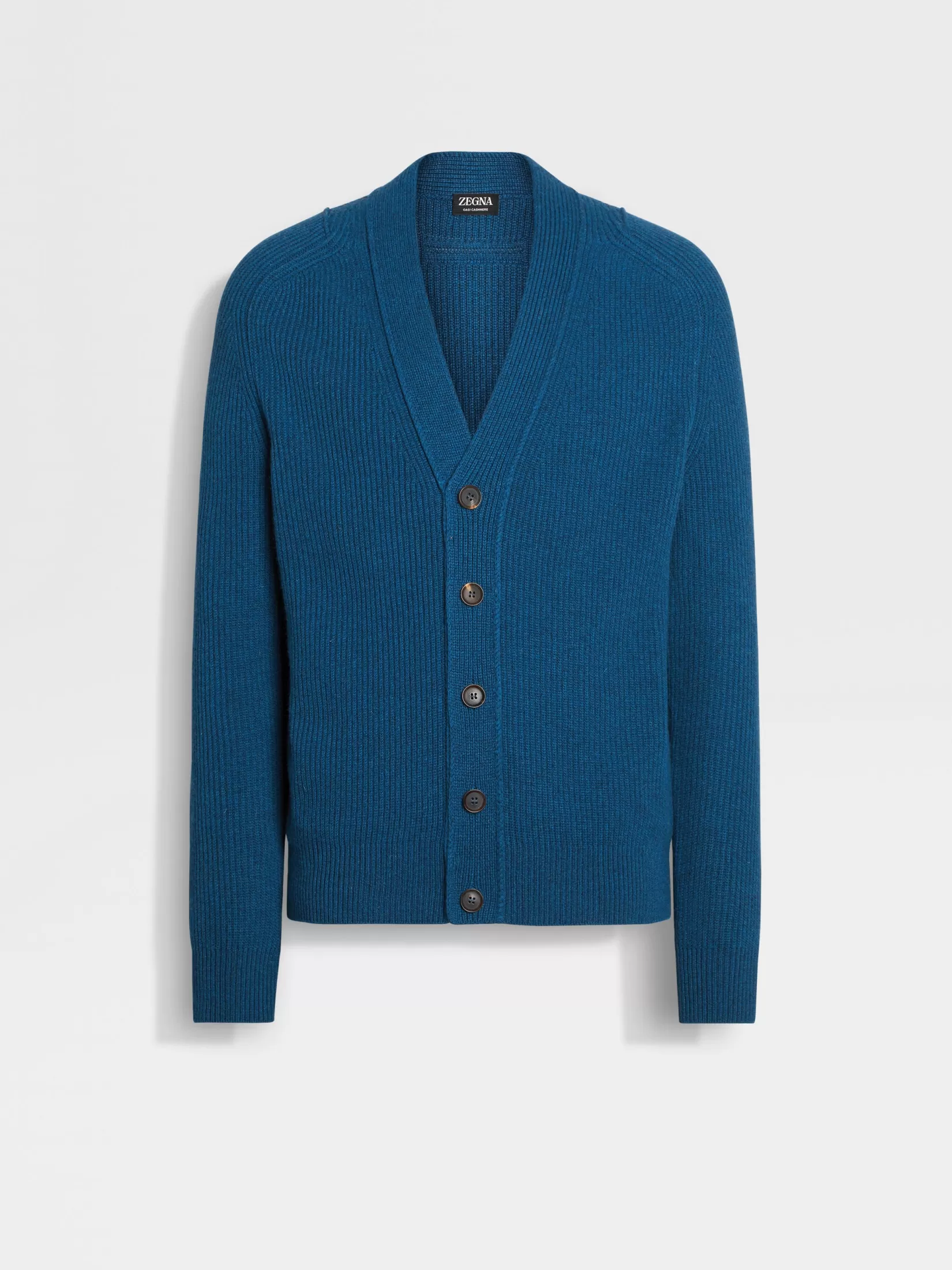 ZEGNA Sweaters<Bright Teal Blue Oasi Cashmere Cardigan BrightTealBlue