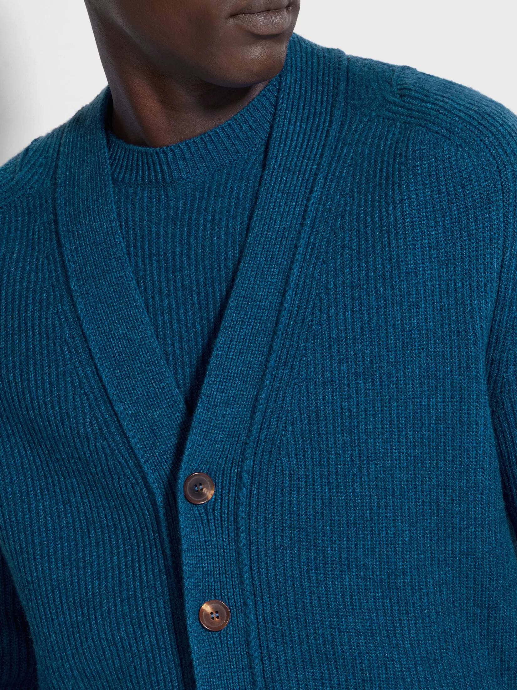 ZEGNA Sweaters<Bright Teal Blue Oasi Cashmere Cardigan BrightTealBlue