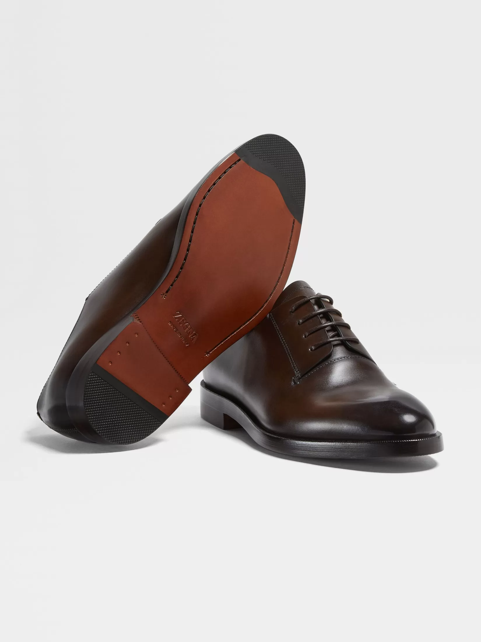 ZEGNA Lace Ups<Leather Torino Derby Shoes Brown