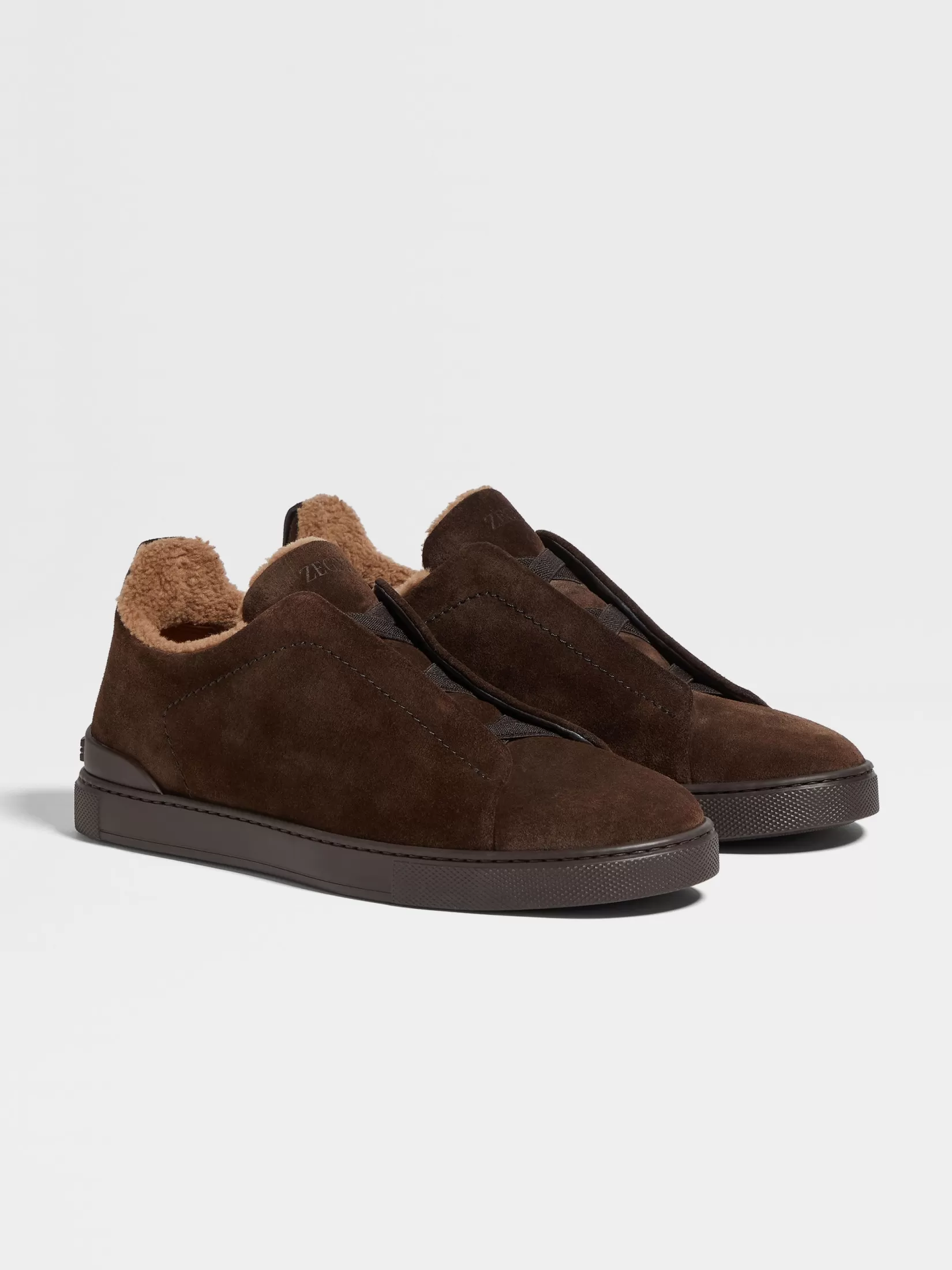 ZEGNA Sneakers<Suede Triple Stitch™ Sneakers Brown