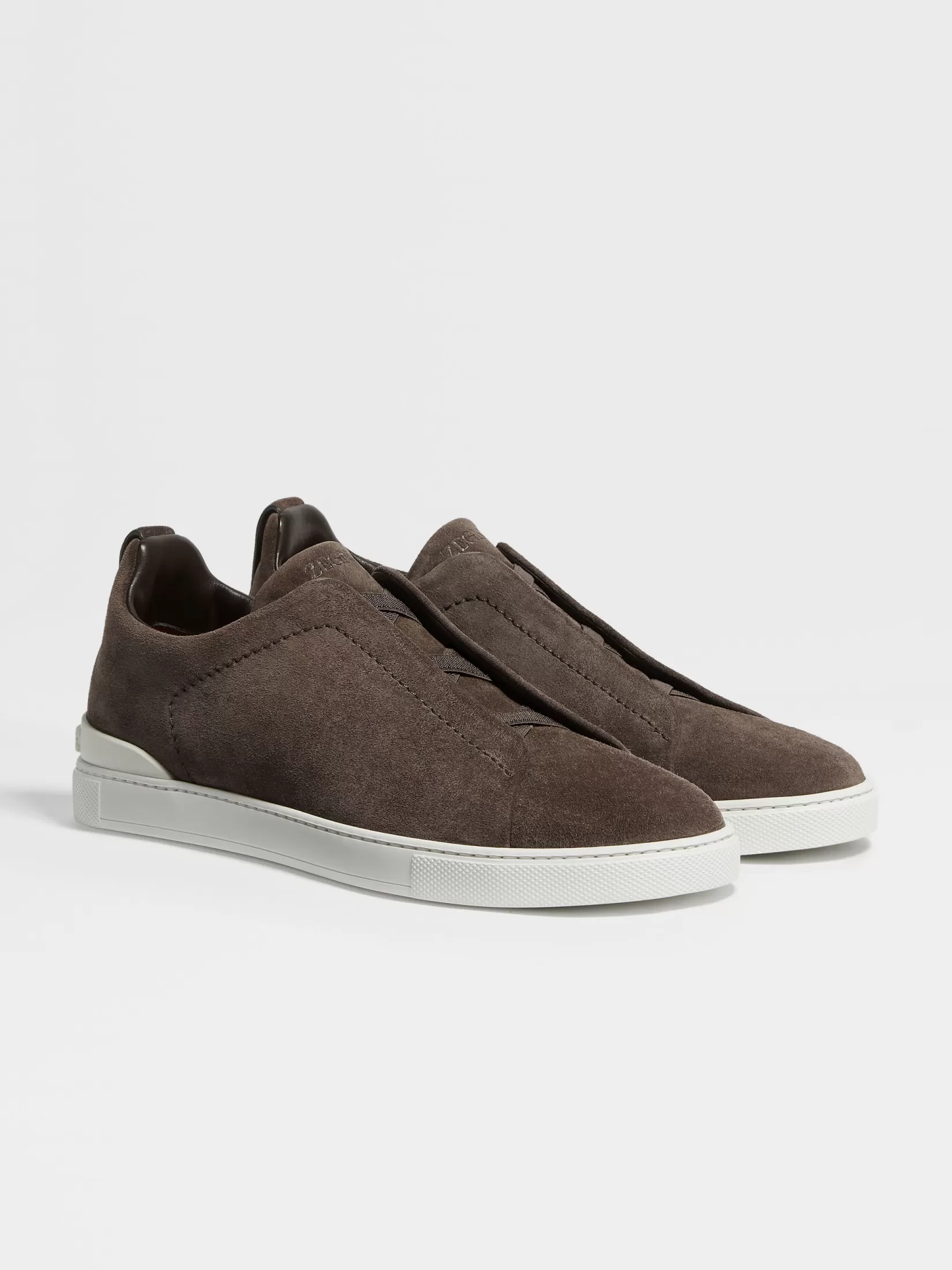 ZEGNA Sneakers<Suede Triple Stitch™ Sneakers Brown