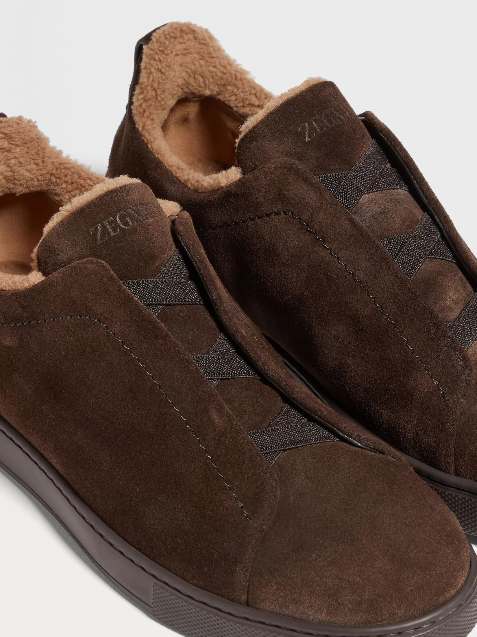 ZEGNA Sneakers<Suede Triple Stitch™ Sneakers Brown