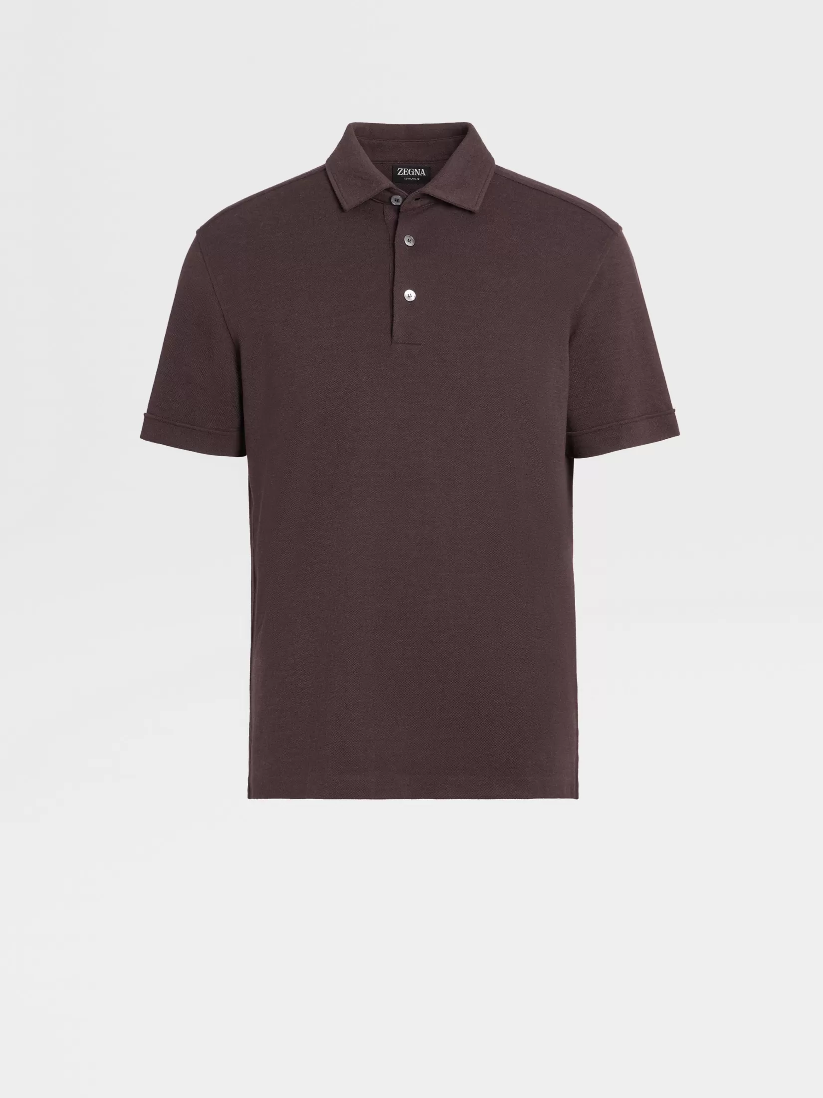 ZEGNA Polo Shirts<Burgundy Mélange 12milmil12 Wool Polo Shirt BurgundyMélange