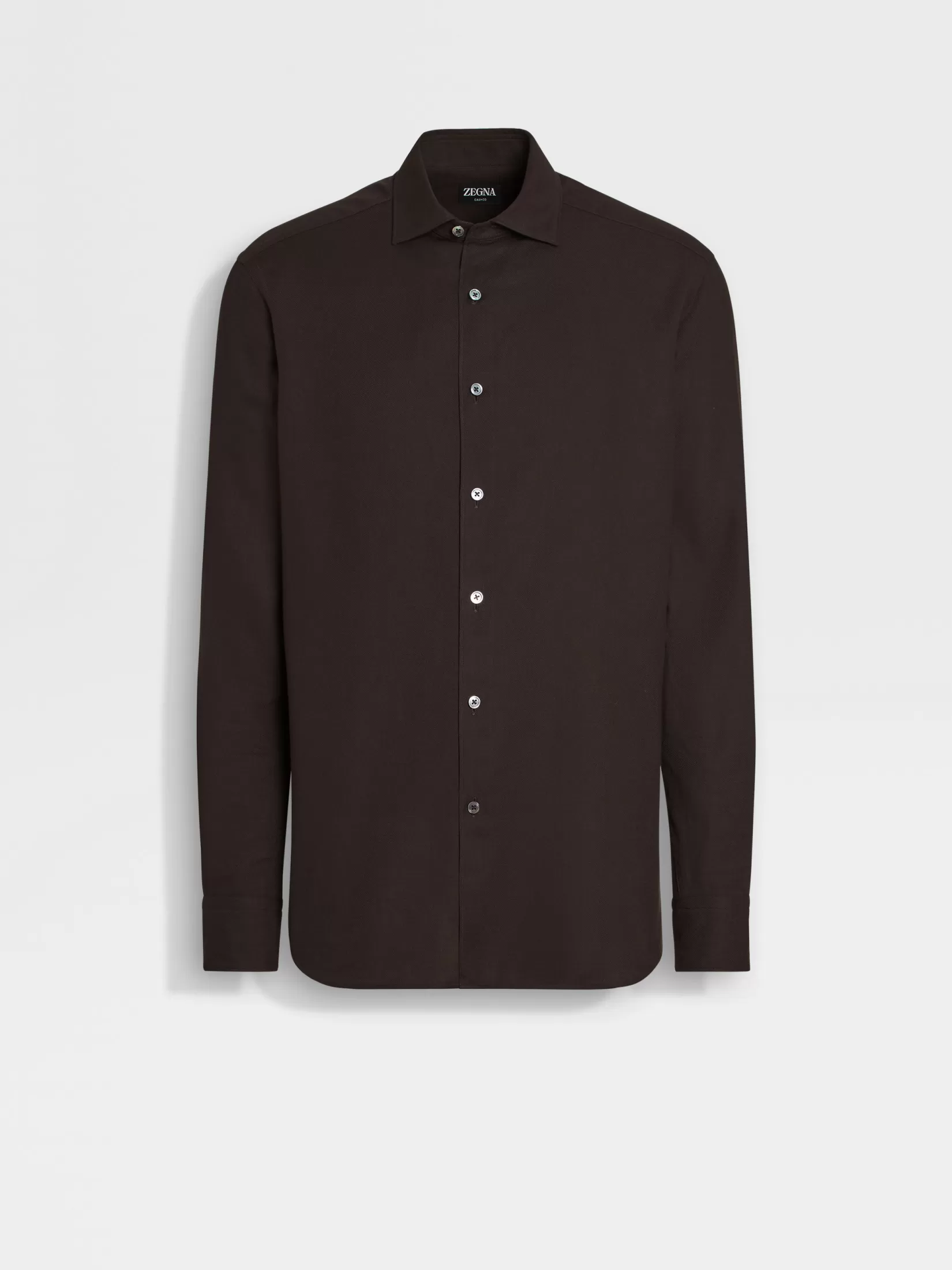 ZEGNA Shirts<Cashco Shirt DarkBrown