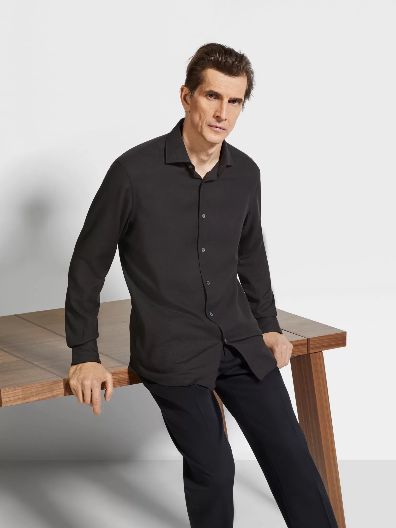 ZEGNA Shirts<Cashco Shirt Black