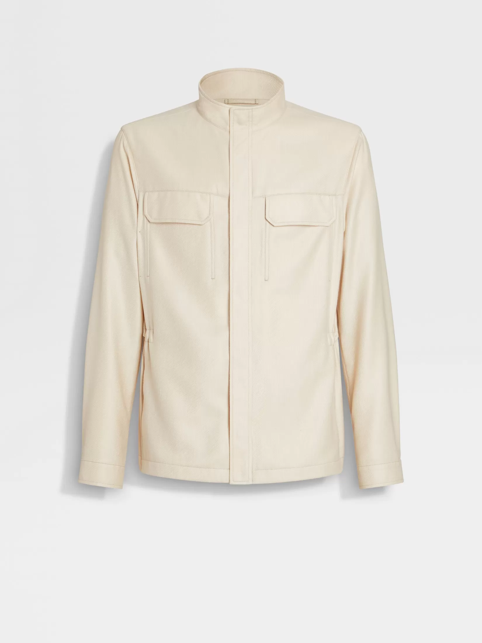 ZEGNA Resort Essentials | Jackets And Coats<Cashmere Silk and Linen Blouson White