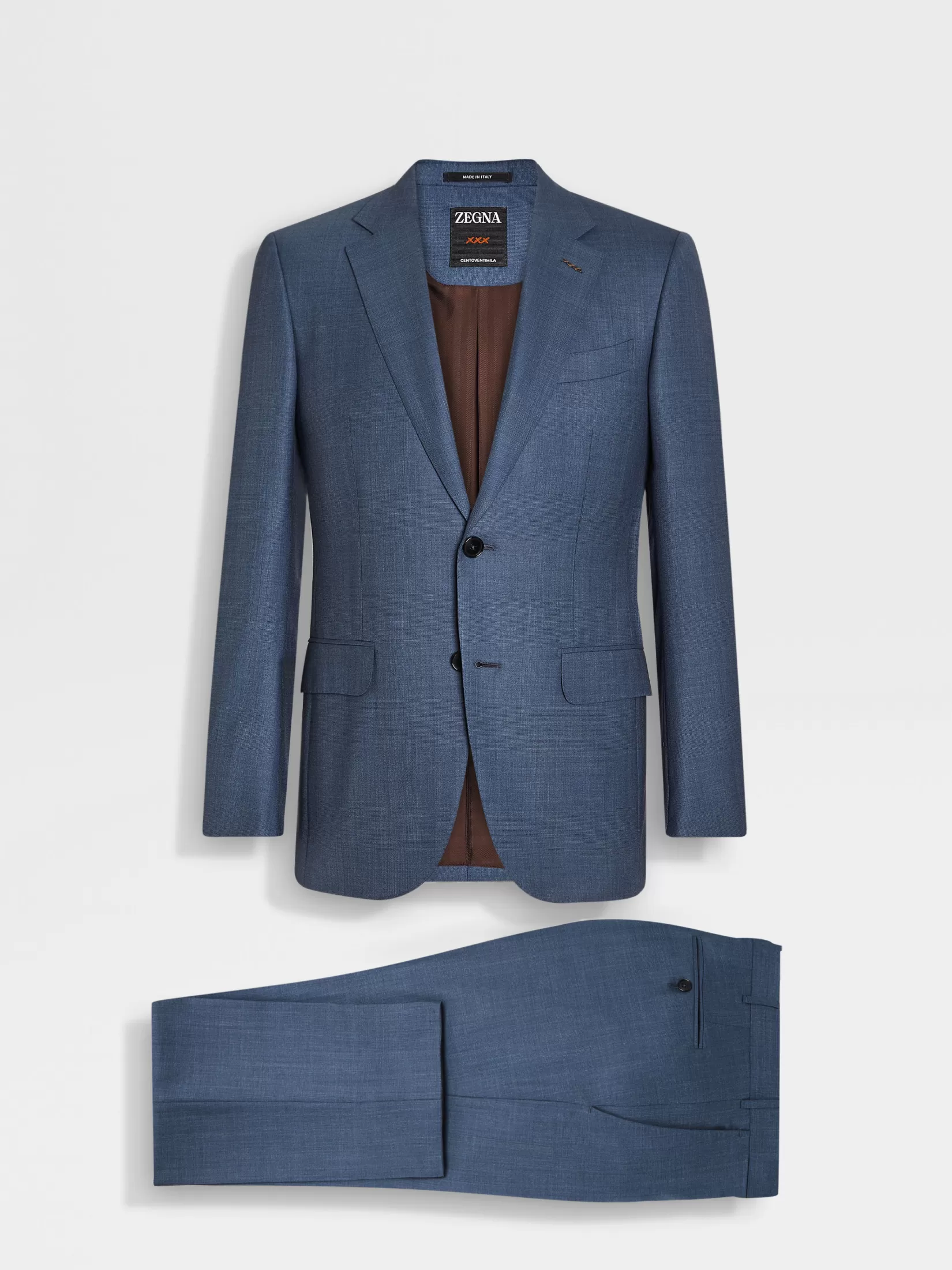 ZEGNA Suits<Dark Avio Blue Centoventimila Wool Suit DarkAvioBlue