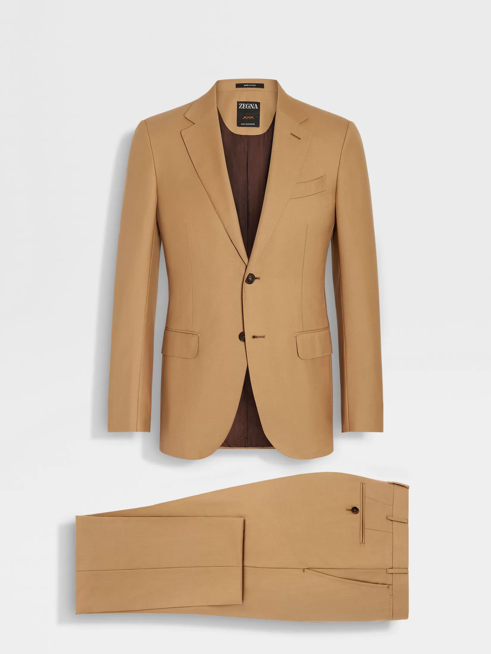 ZEGNA Suits<Dark Beige Oasi Cashmere Suit DarkBeige