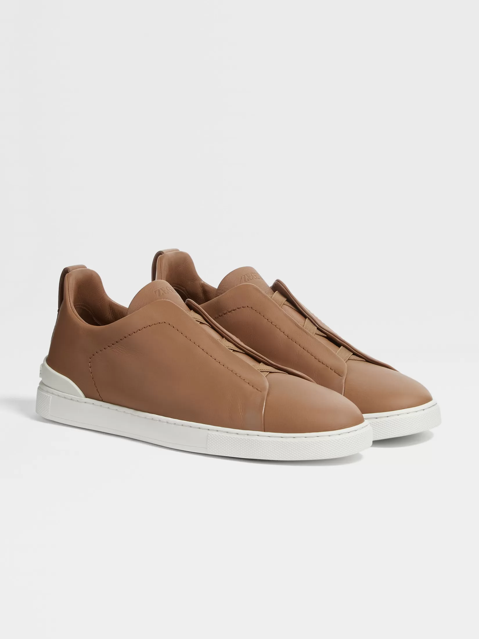 ZEGNA Sneakers<Dark Beige Triple Stitch™ SECONDSKIN Sneakers DarkBeige