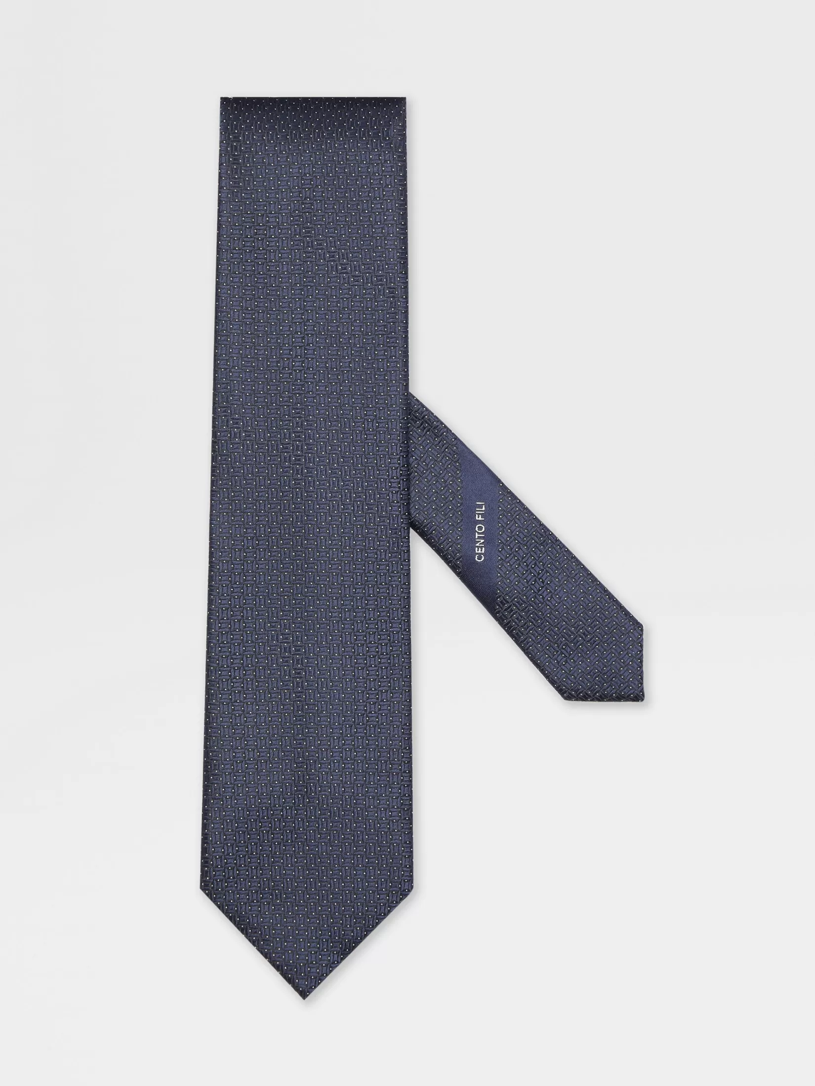 ZEGNA Ties And Bow Ties<Dark Blue CENTO FILI Silk Tie DarkBlue