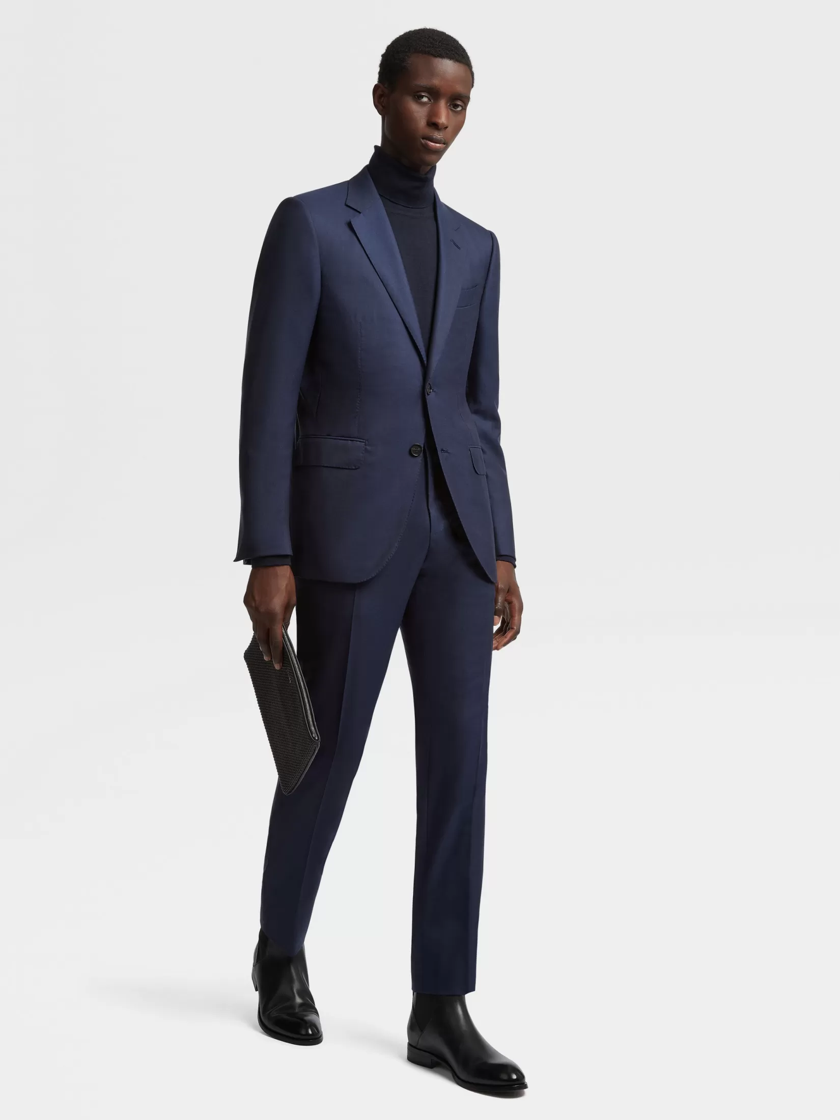 ZEGNA Suits<Dark Blue Oasi Cashmere Suit DarkBlue