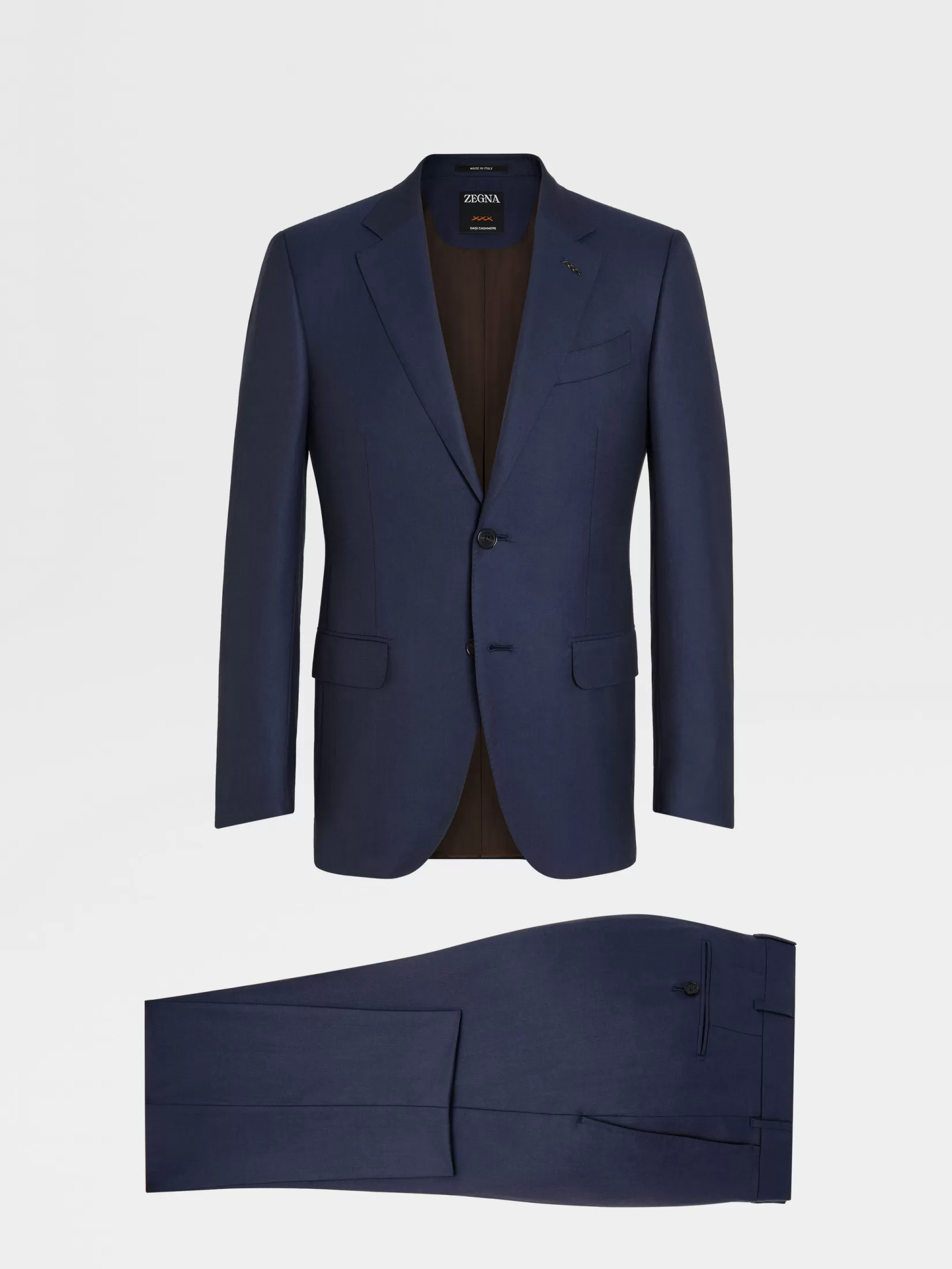 ZEGNA Suits<Dark Blue Oasi Cashmere Suit DarkBlue