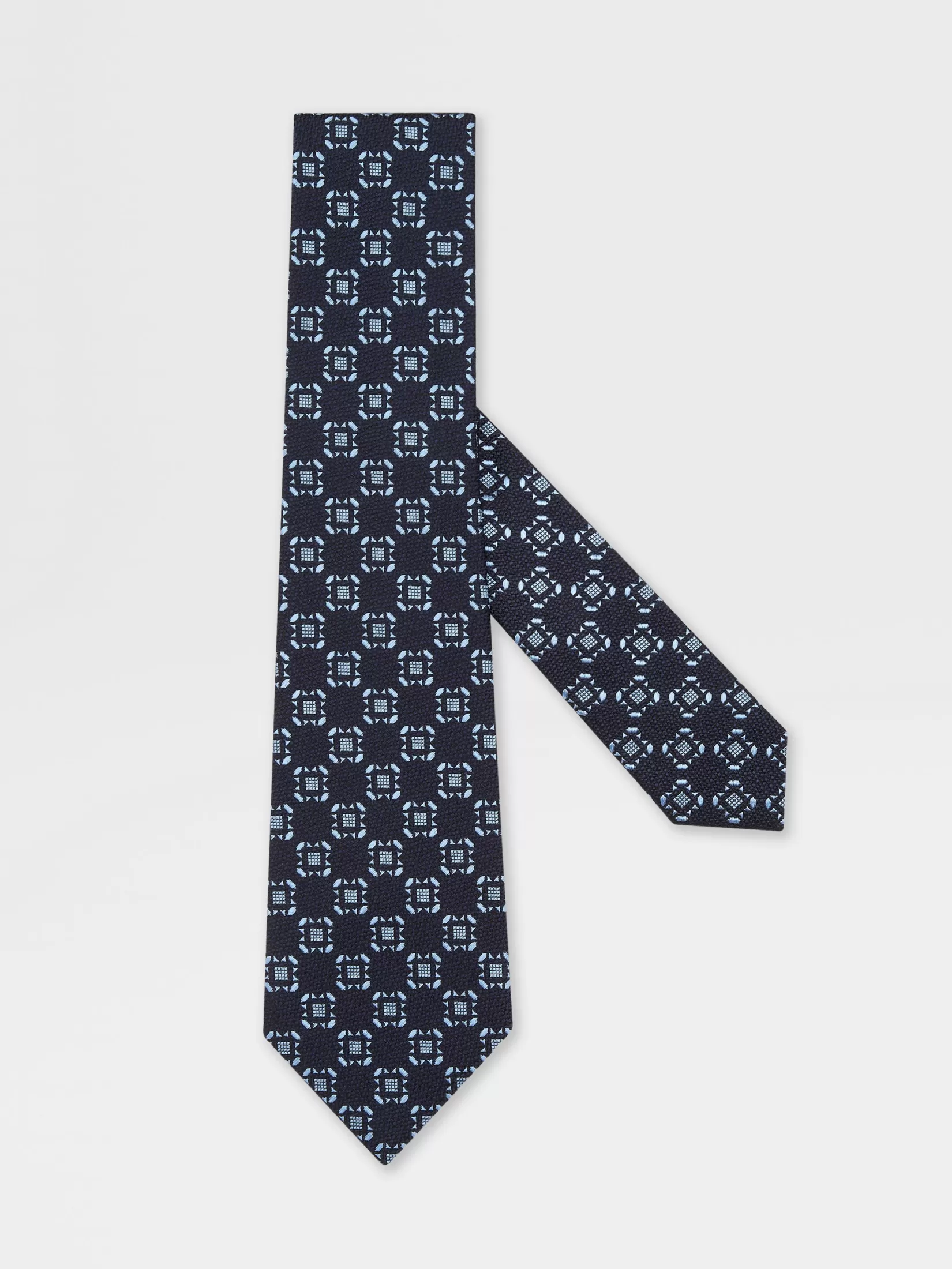 ZEGNA Ties And Bow Ties<Dark Blue Silk Tie DarkBlue