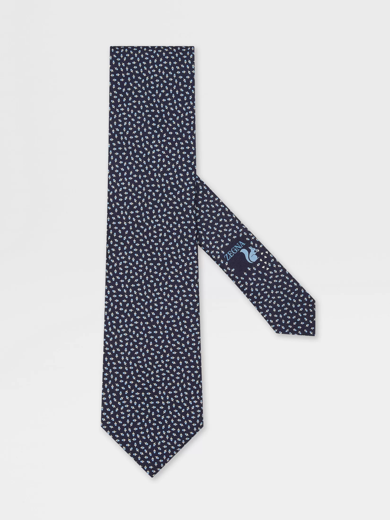 ZEGNA Ties And Bow Ties<Dark Blue Silk Tie DarkBlue