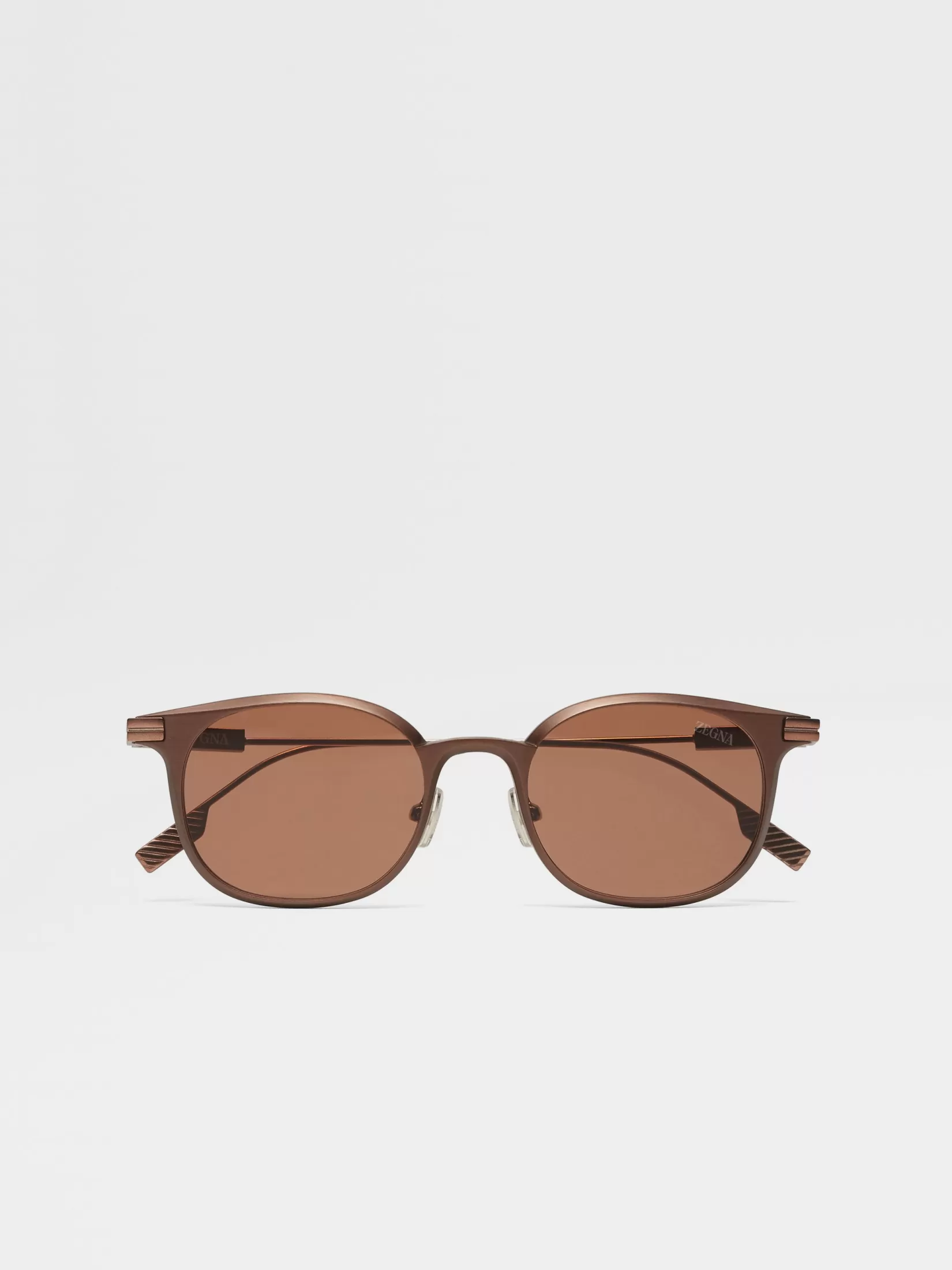 ZEGNA Sunglasses<Dark Bronze Aluminium Sunglasses DarkBronze