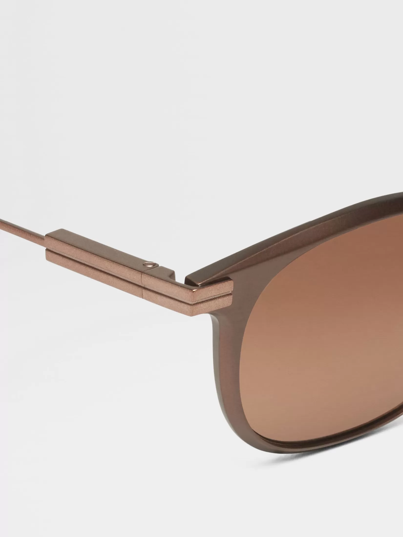 ZEGNA Sunglasses<Dark Bronze Aluminium Sunglasses DarkBronze