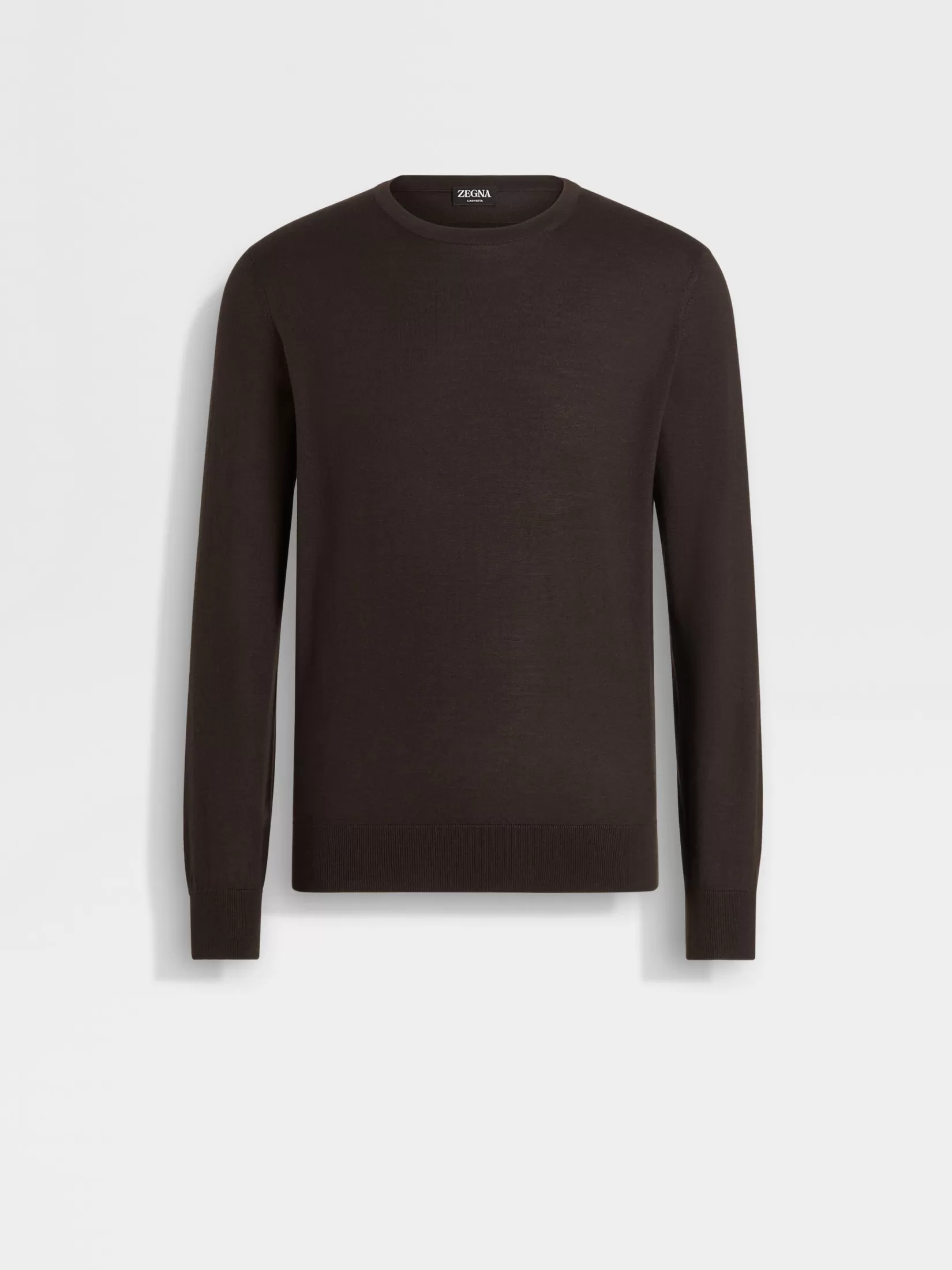 ZEGNA Travel In Style | Sweaters<Dark Brown Cashseta Crewneck DarkBrown