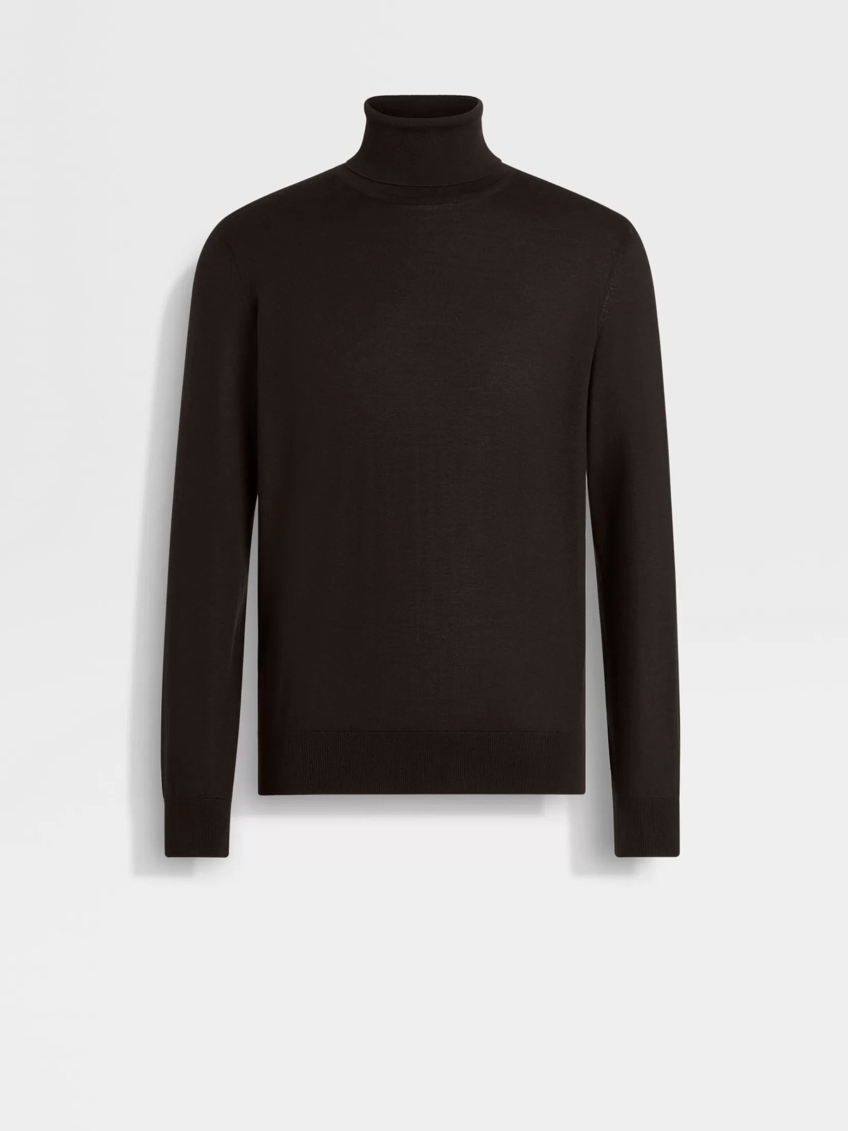 ZEGNA Sweaters<Dark Brown Cashseta Turtleneck DarkBrown