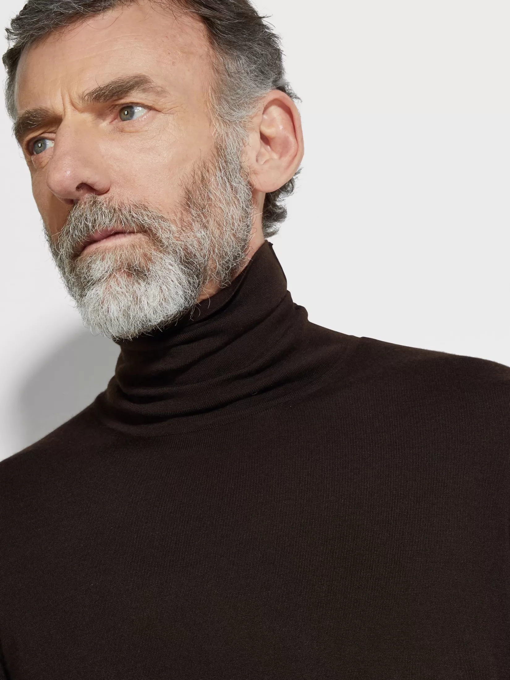 ZEGNA Sweaters<Dark Brown Cashseta Turtleneck DarkBrown